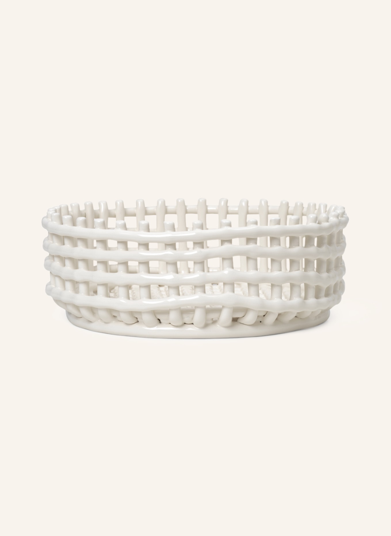 Ferm LIVING Korb CERAMIC, Farbe: WEISS (Bild 1)