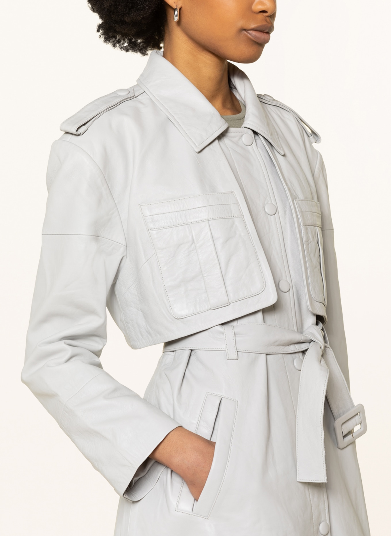 GESTUZ Trench coat LIBRAGZ made of leather