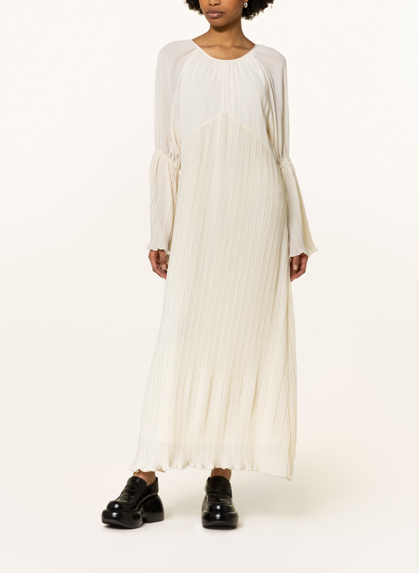 GESTUZ Kleid CELESTEGZ mit Plissees, Farbe: ECRU (Bild 2)