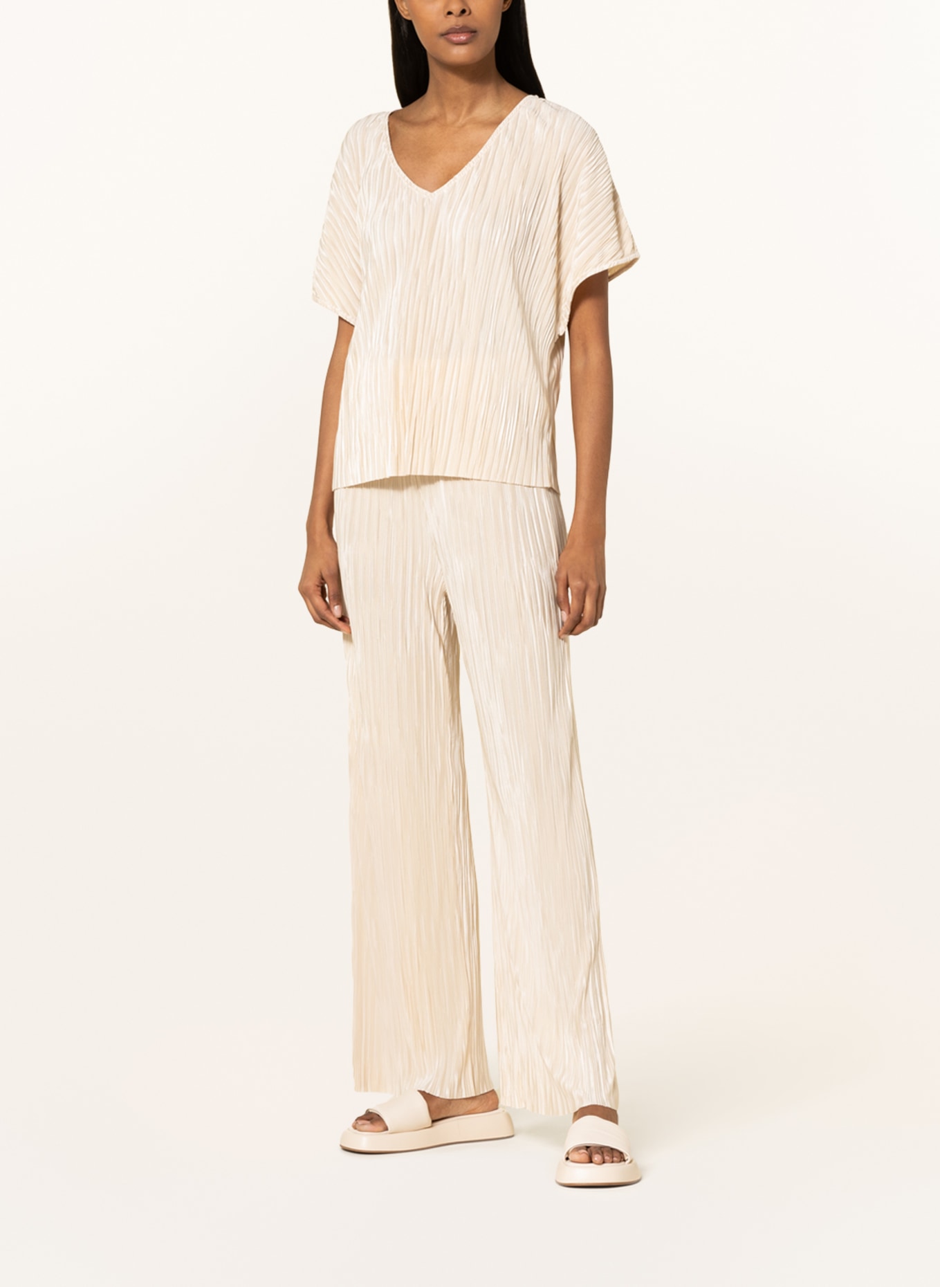 s.Oliver BLACK LABEL Pleated pants, Color: CREAM (Image 2)