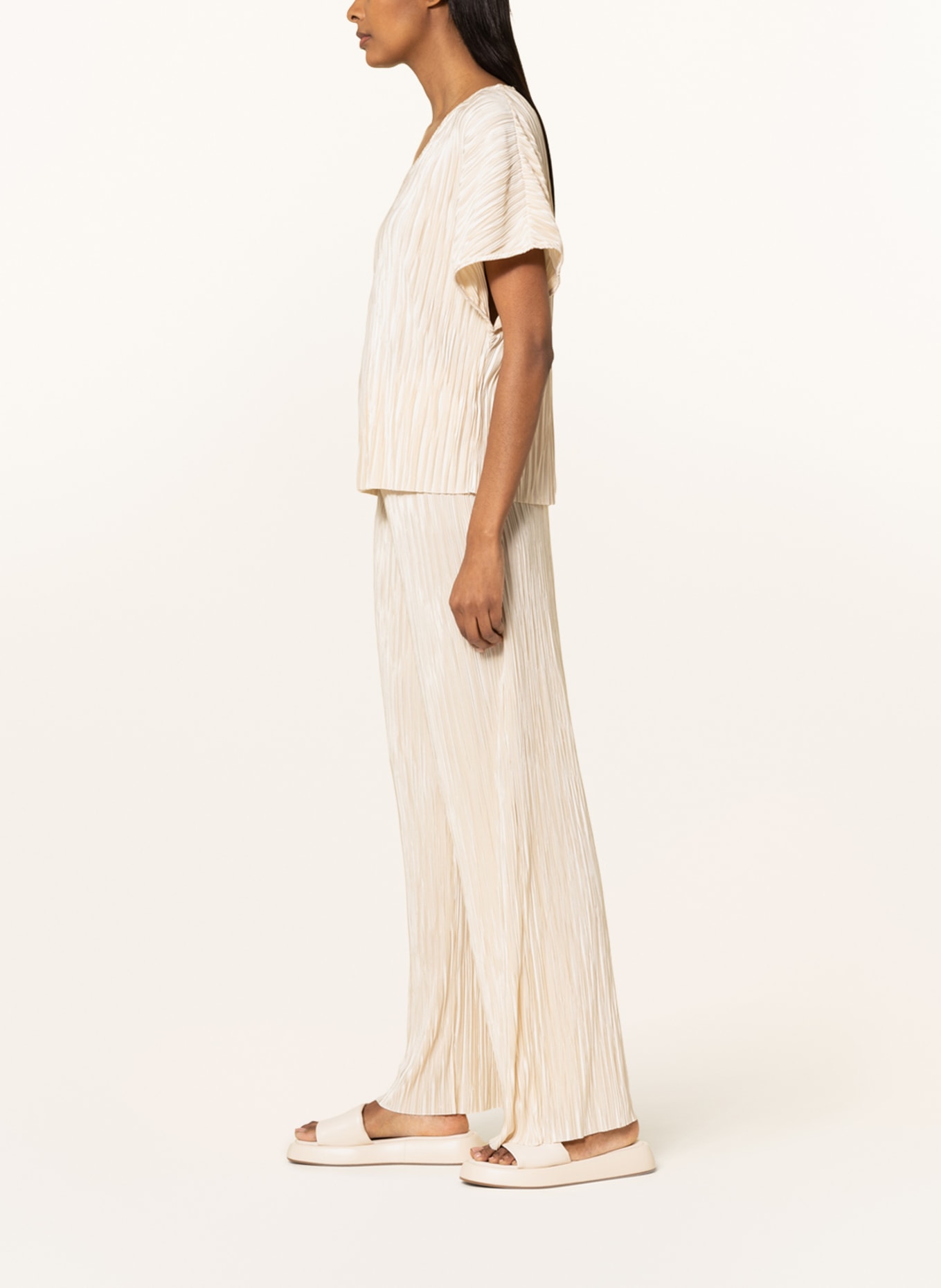 s.Oliver BLACK LABEL Pleated pants, Color: CREAM (Image 4)