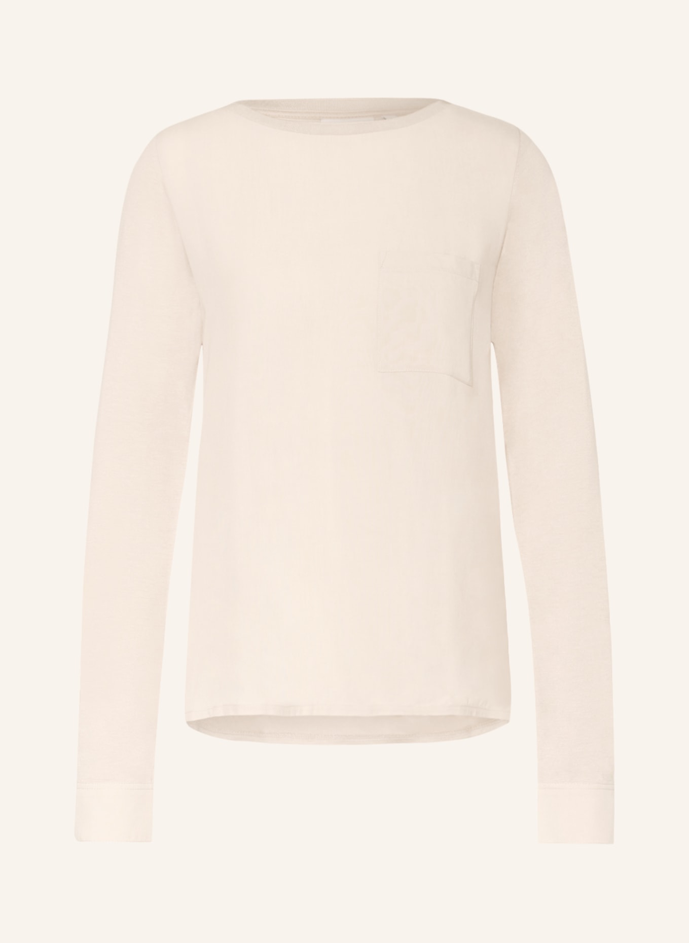comma casual identity Long sleeve shirt, Color: BEIGE (Image 1)