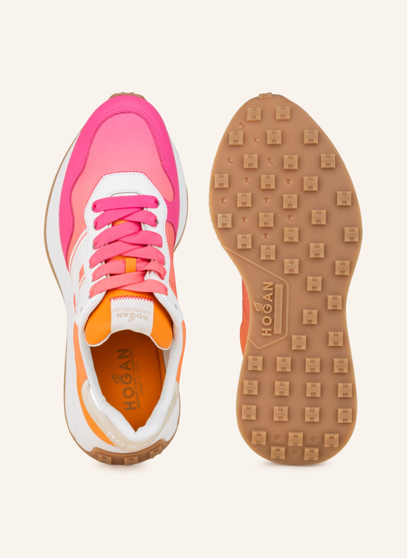 HOGAN Sneakers H641, Color: PINK/ ORANGE (Image 5)