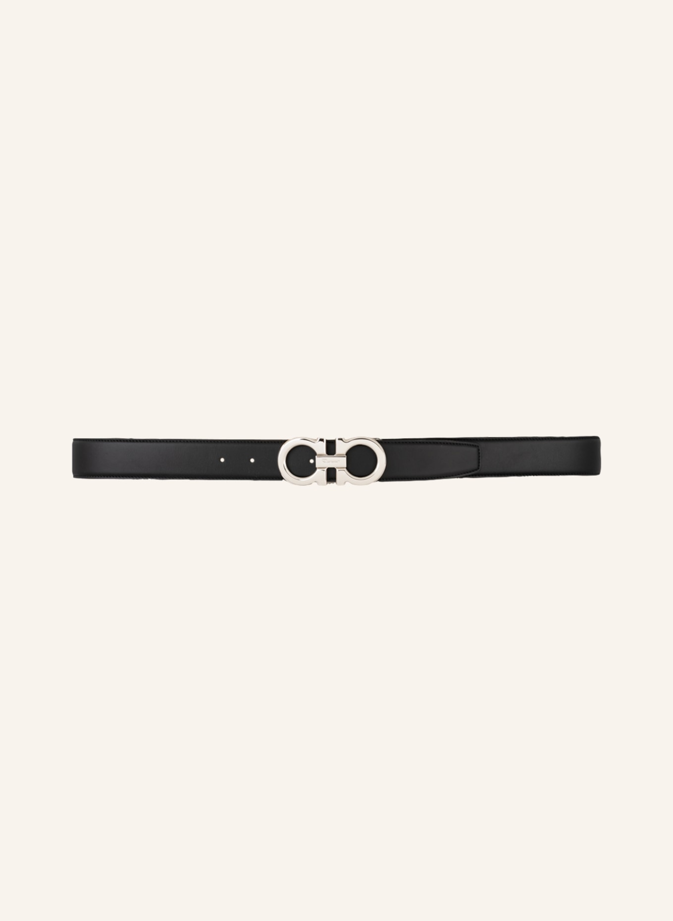 FERRAGAMO Reversible leather belt, Color: BLACK (Image 3)