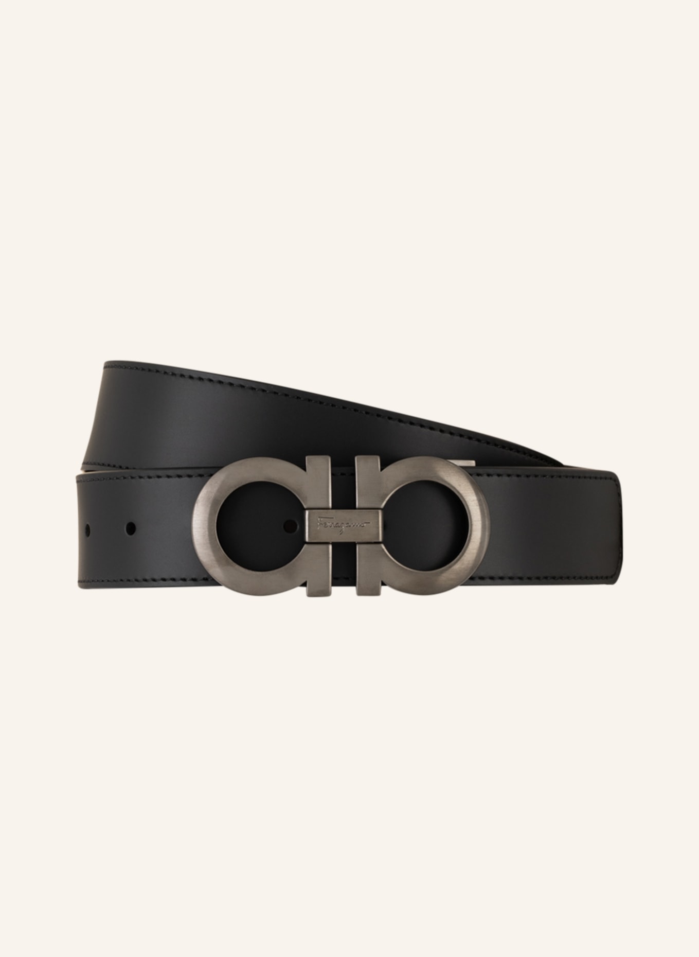 FERRAGAMO Leather belt, Color: BLACK (Image 1)