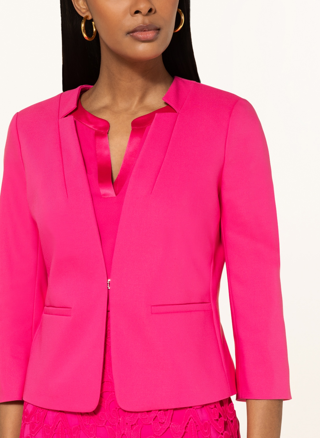 comma Blazer with 3/4 sleeve, Color: PINK (Image 4)