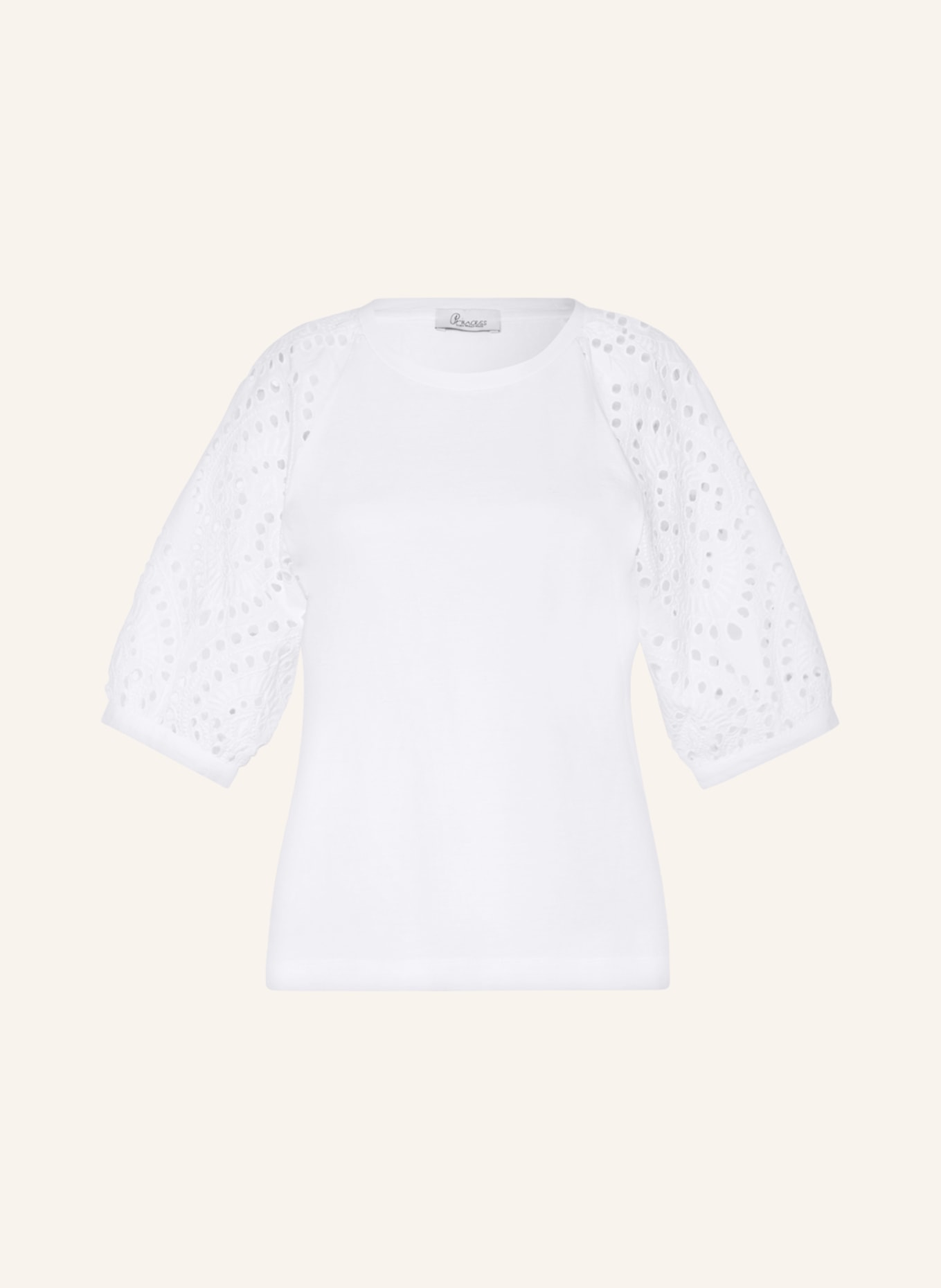 Princess GOES HOLLYWOOD T-shirt with lace, Color: WHITE (Image 1)