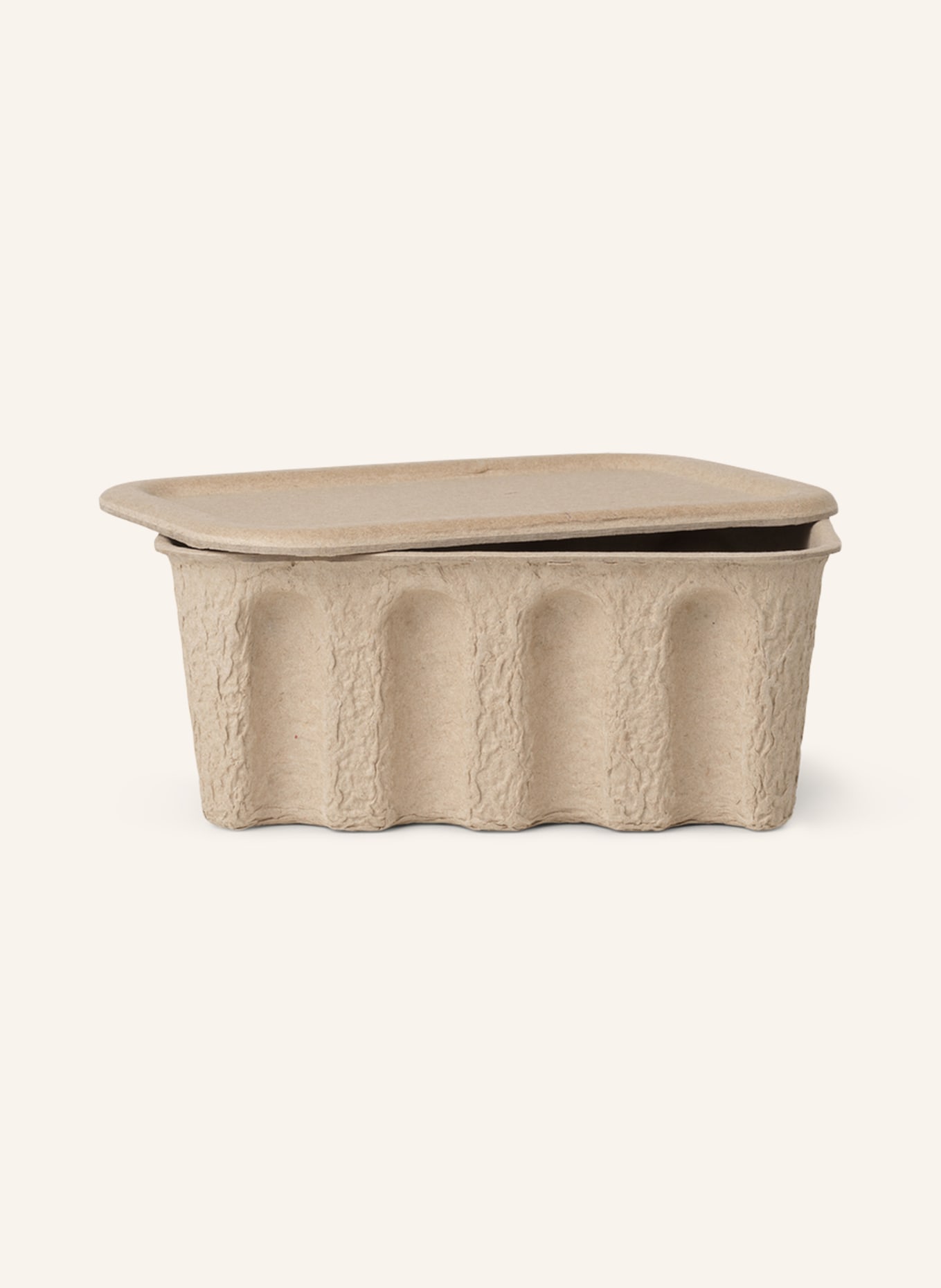Ferm LIVING Set of 2 storage boxes PULP SMALL, Color: BROWN (Image 2)