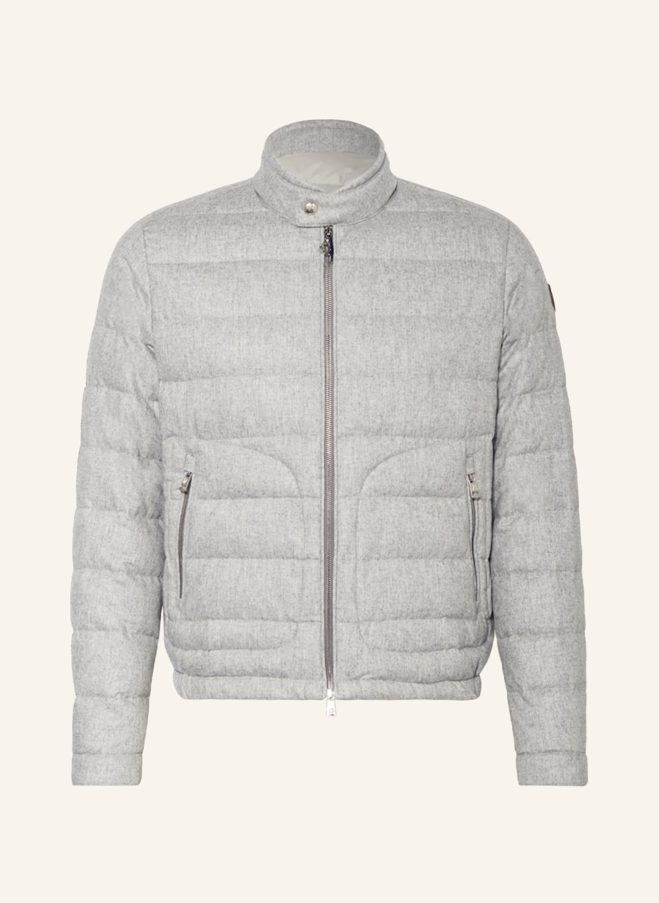MONCLER Down jacket ACORUS with cashmere, Color: LIGHT GRAY (Image 1)