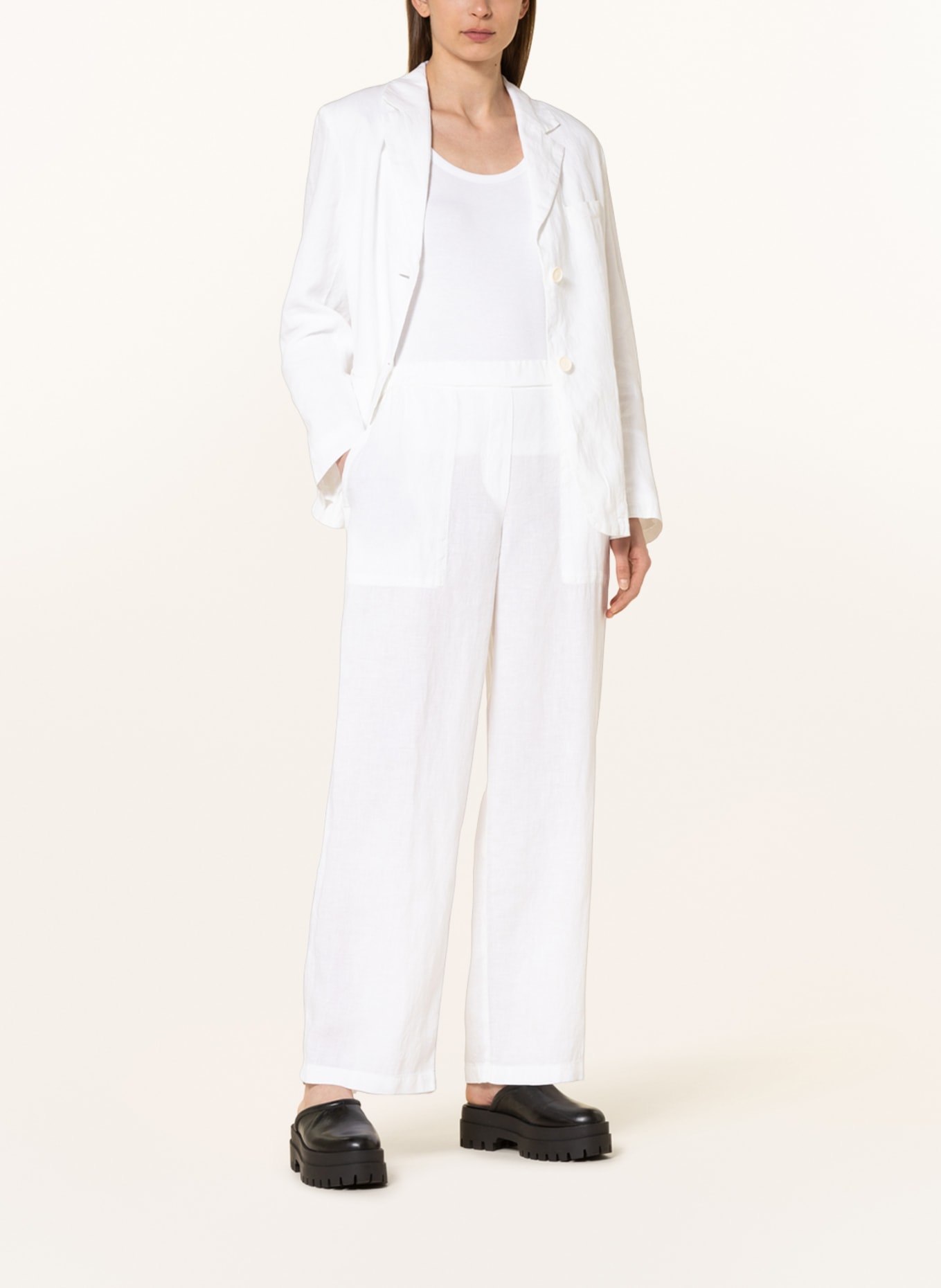 Marc O'Polo Linen pants, Color: WHITE (Image 2)