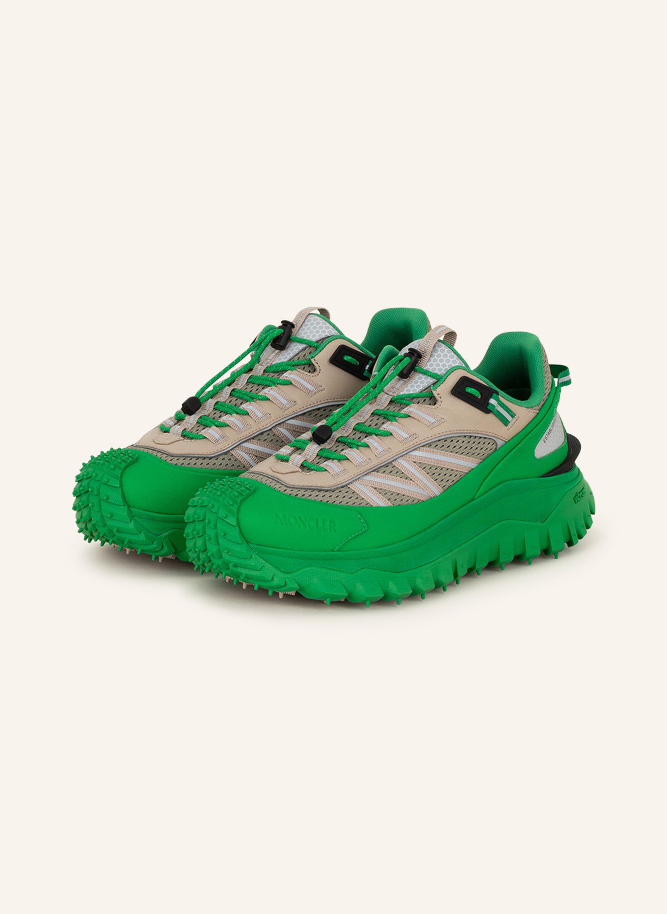 MONCLER GRENOBLE Sneakers TRAILGRIP, Color: GREEN/ BEIGE (Image 1)