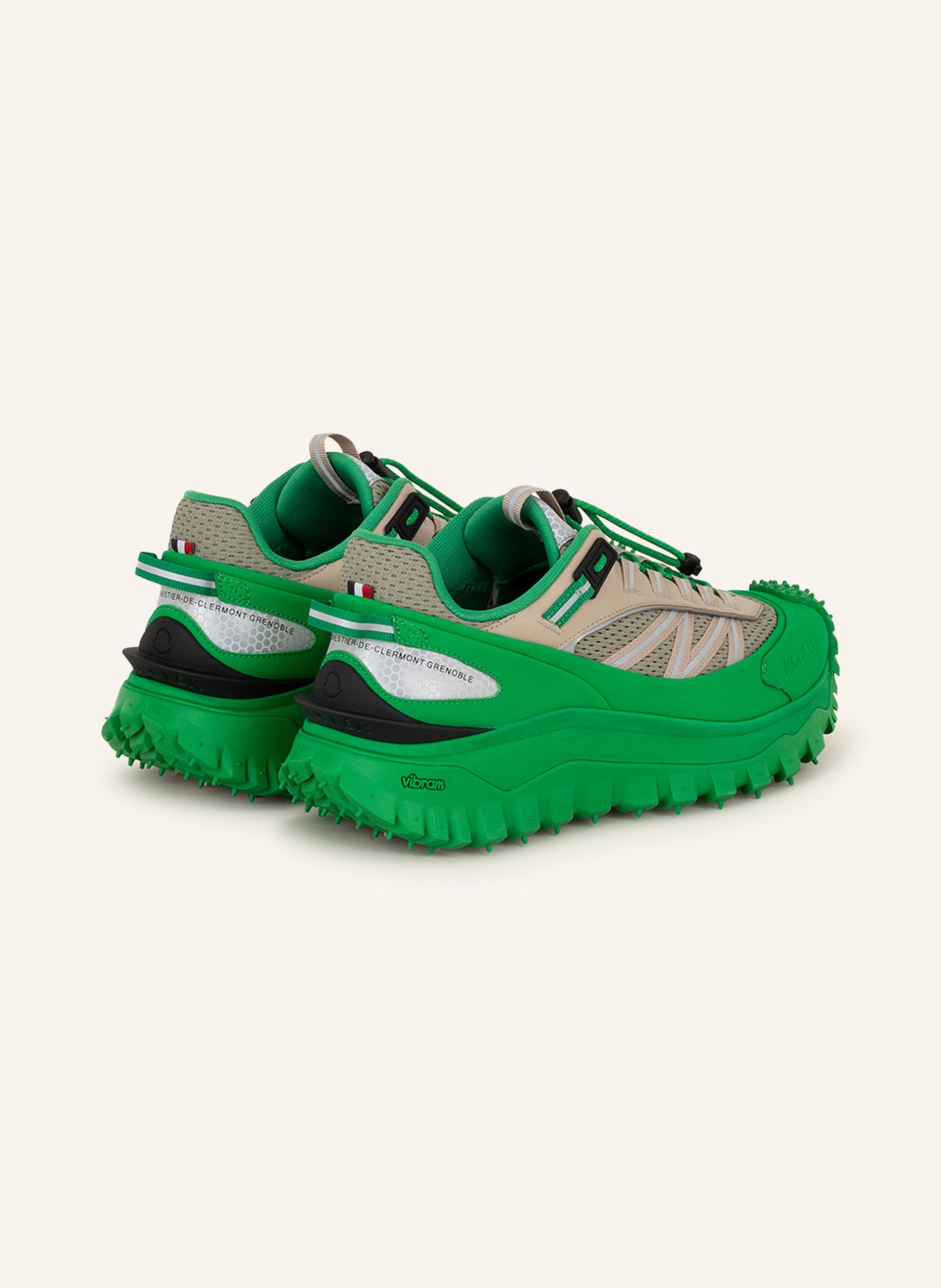 MONCLER GRENOBLE Sneakers TRAILGRIP, Color: GREEN/ BEIGE (Image 2)