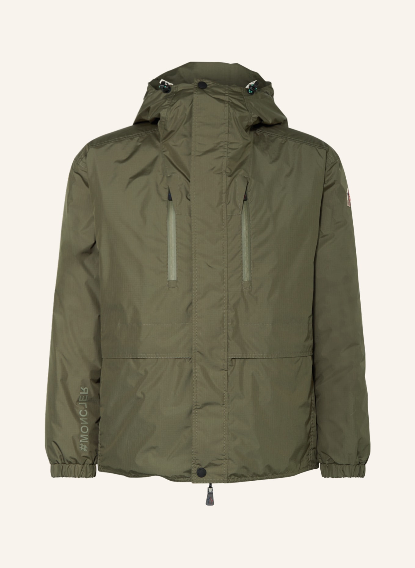MONCLER GRENOBLE Down jacket LEUK, Color: OLIVE (Image 1)