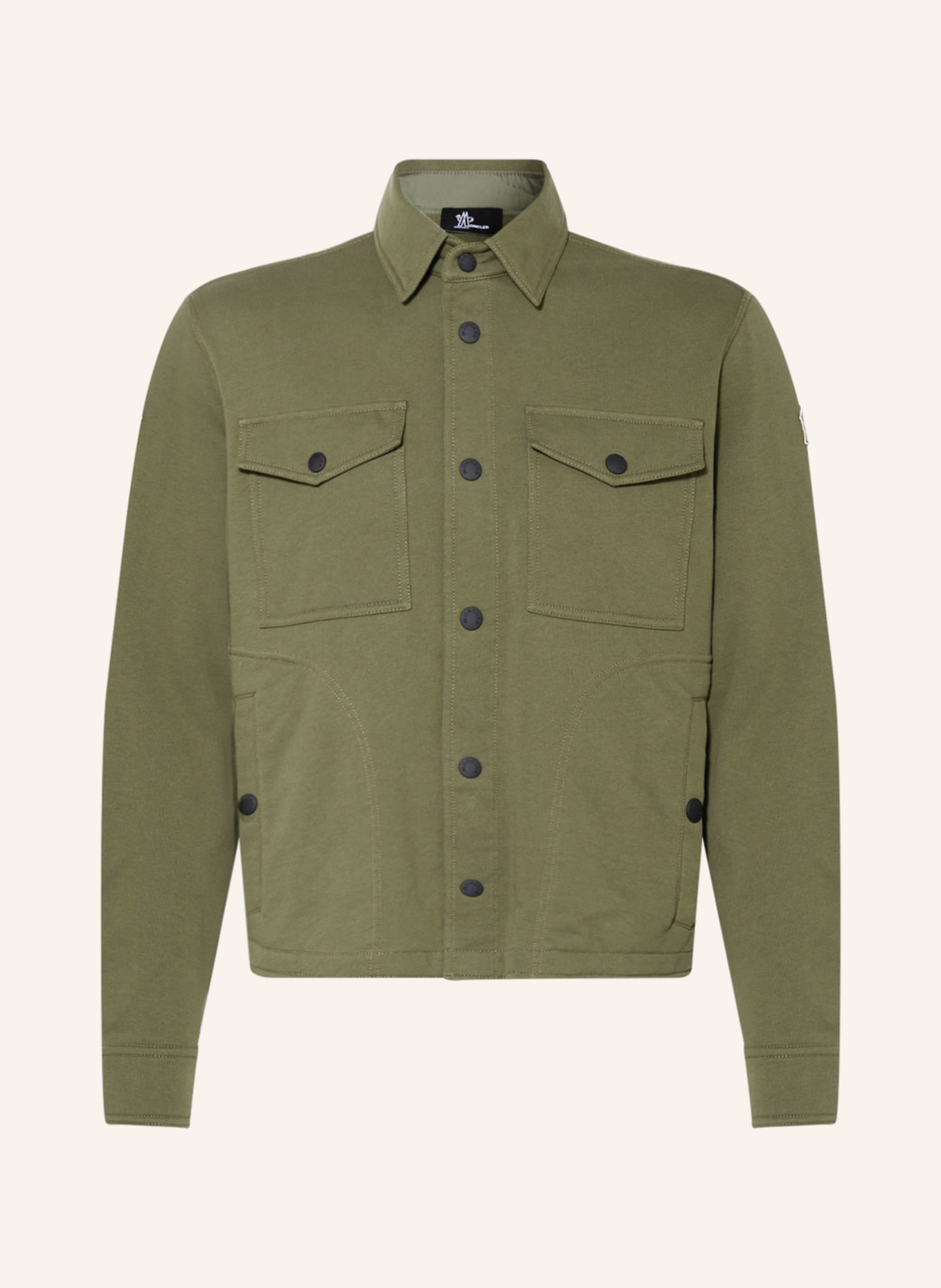 MONCLER GRENOBLE Overshirt, Color: OLIVE (Image 1)