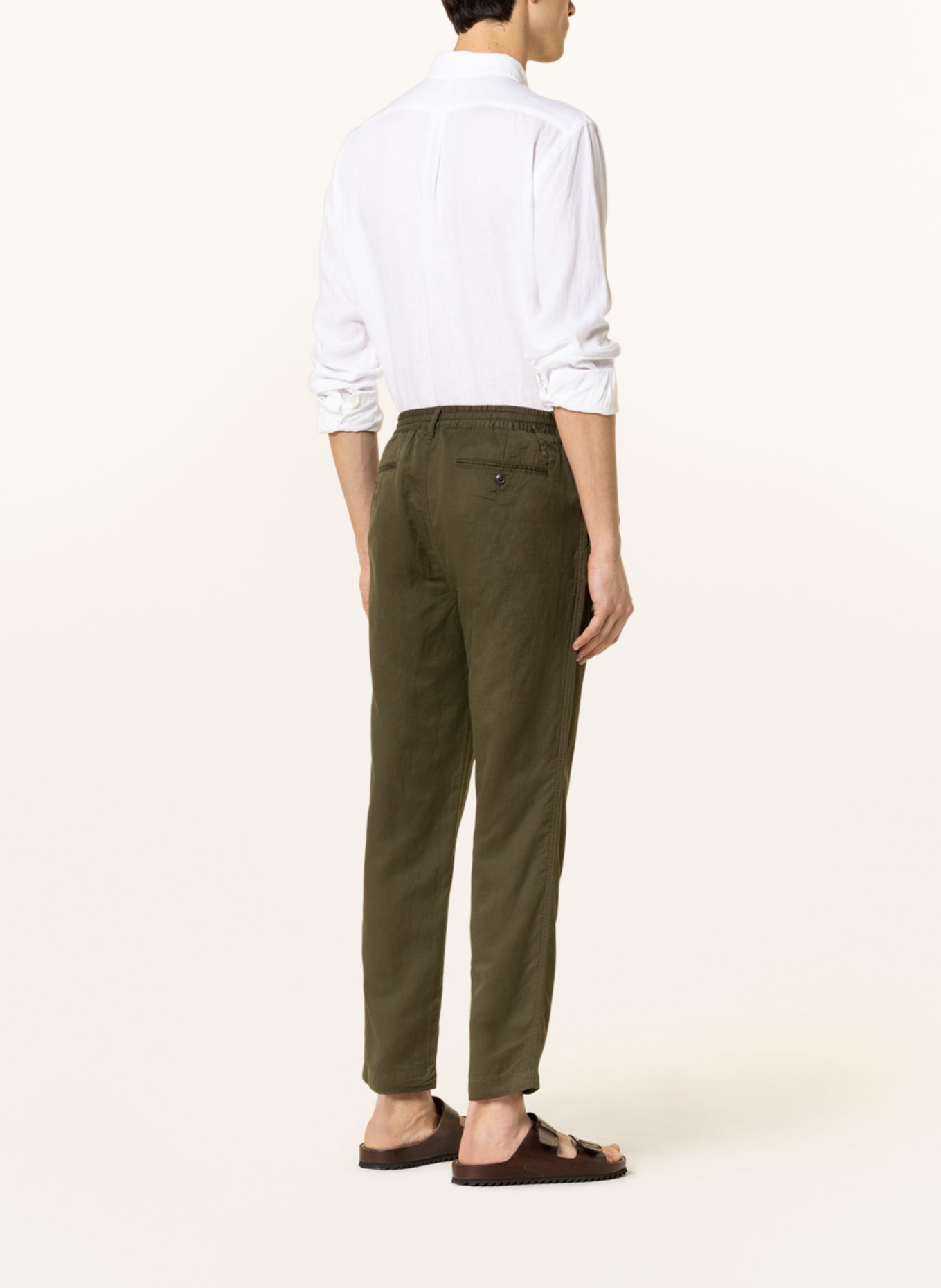POLO RALPH LAUREN Chinos slim fit in jogger style with linen, Color: OLIVE (Image 3)