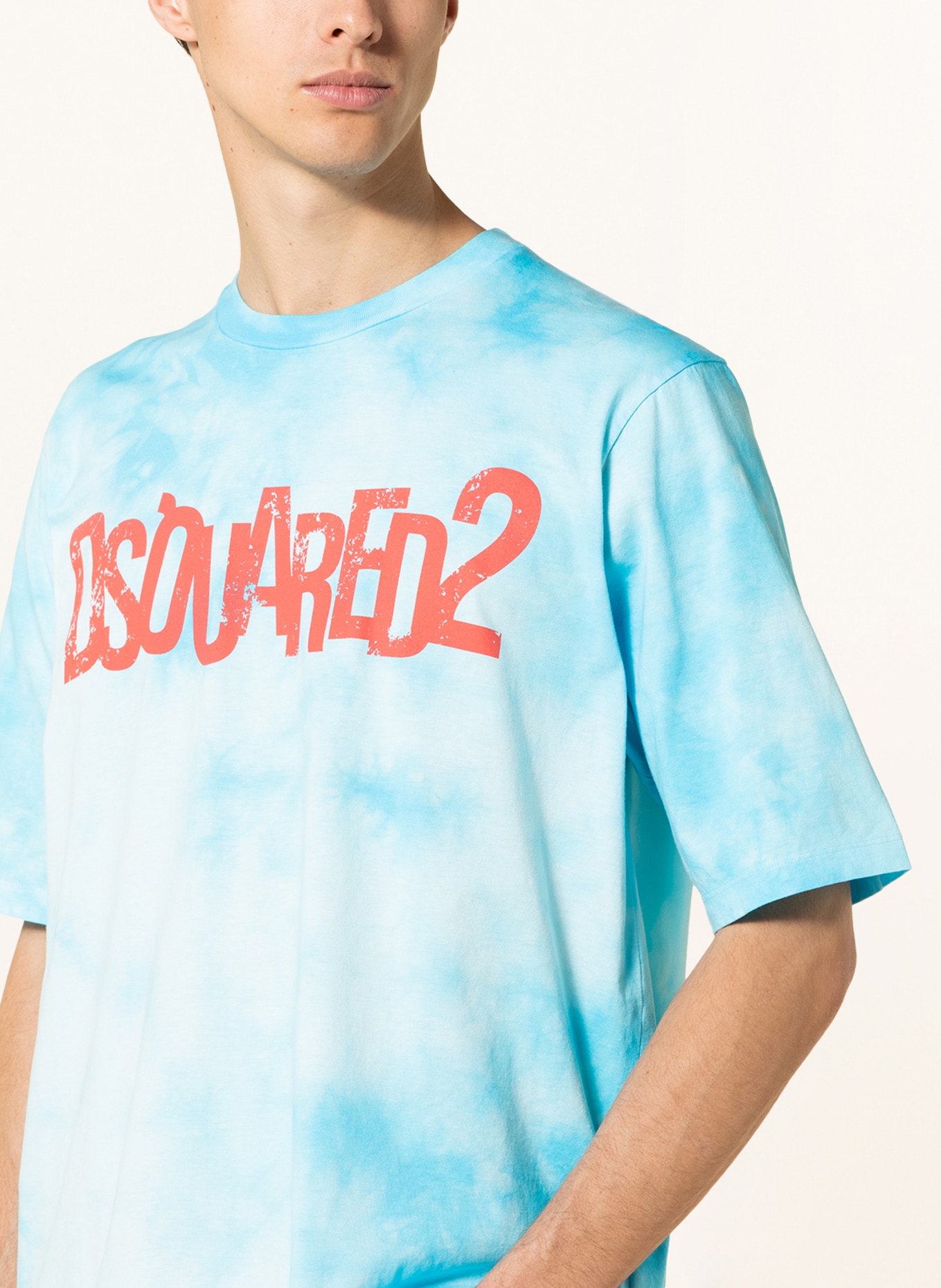 DSQUARED2 T-Shirt, Farbe: HELLBLAU/ ROT (Bild 4)