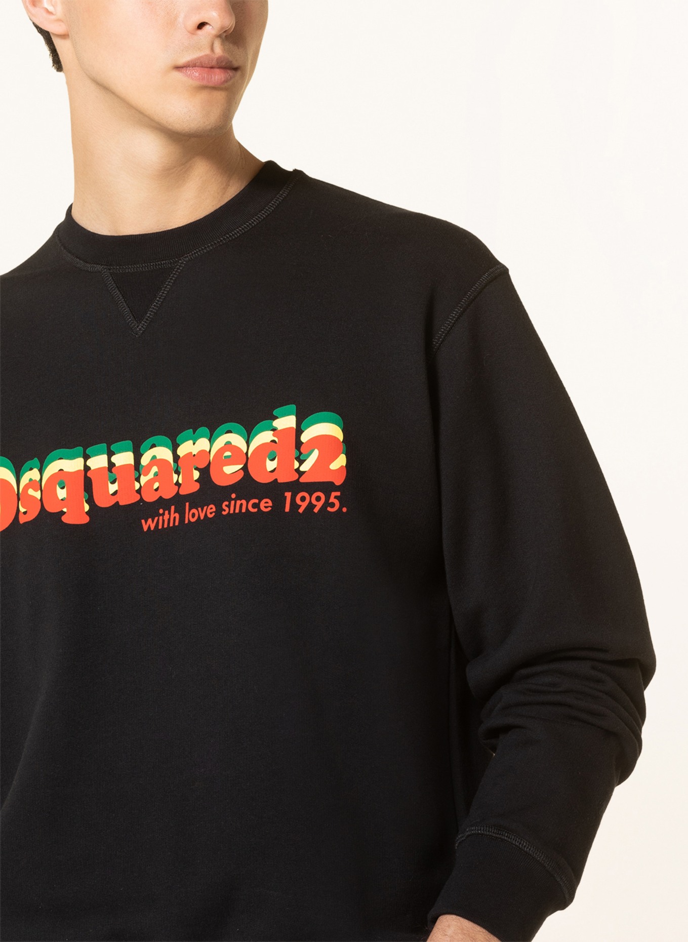 DSQUARED2 Sweatshirt, Color: BLACK/ RED/ GREEN (Image 4)