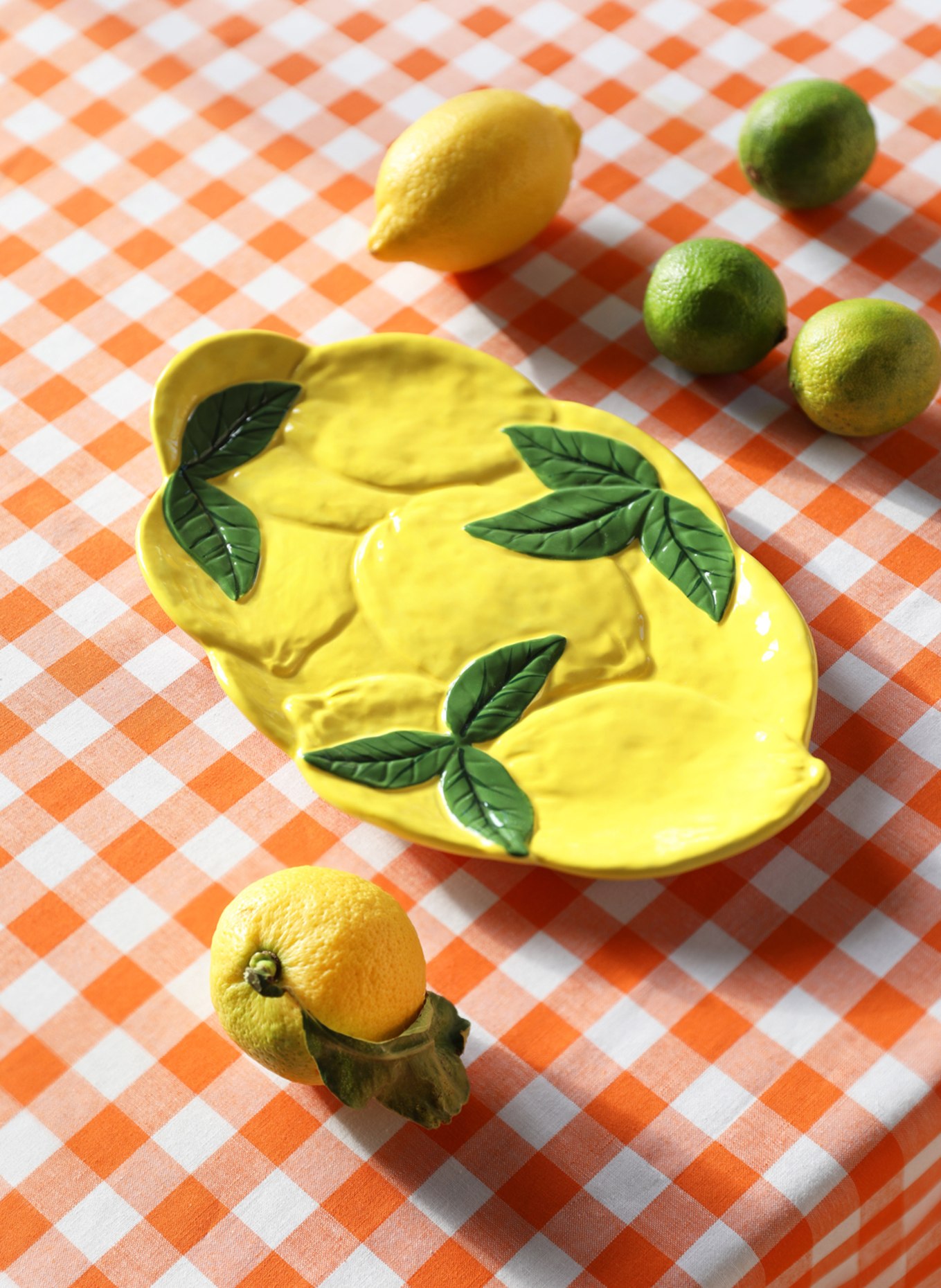 &k amsterdam Servierplatte LEMON: GELB / GRÜN