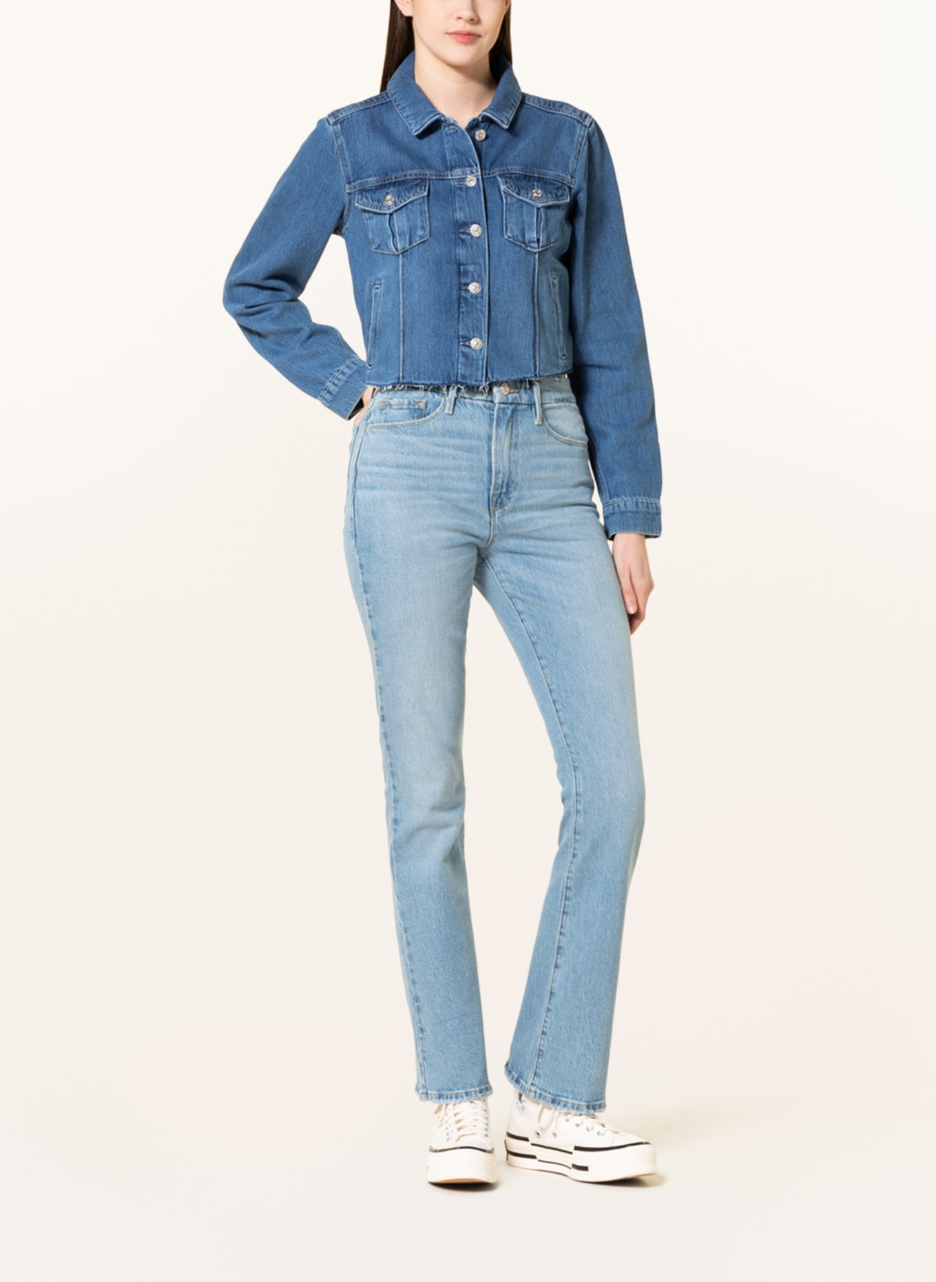 PAIGE Krótka kurtka jeansowa ROWAN, Kolor: NIEBIESKI (Obrazek 2)