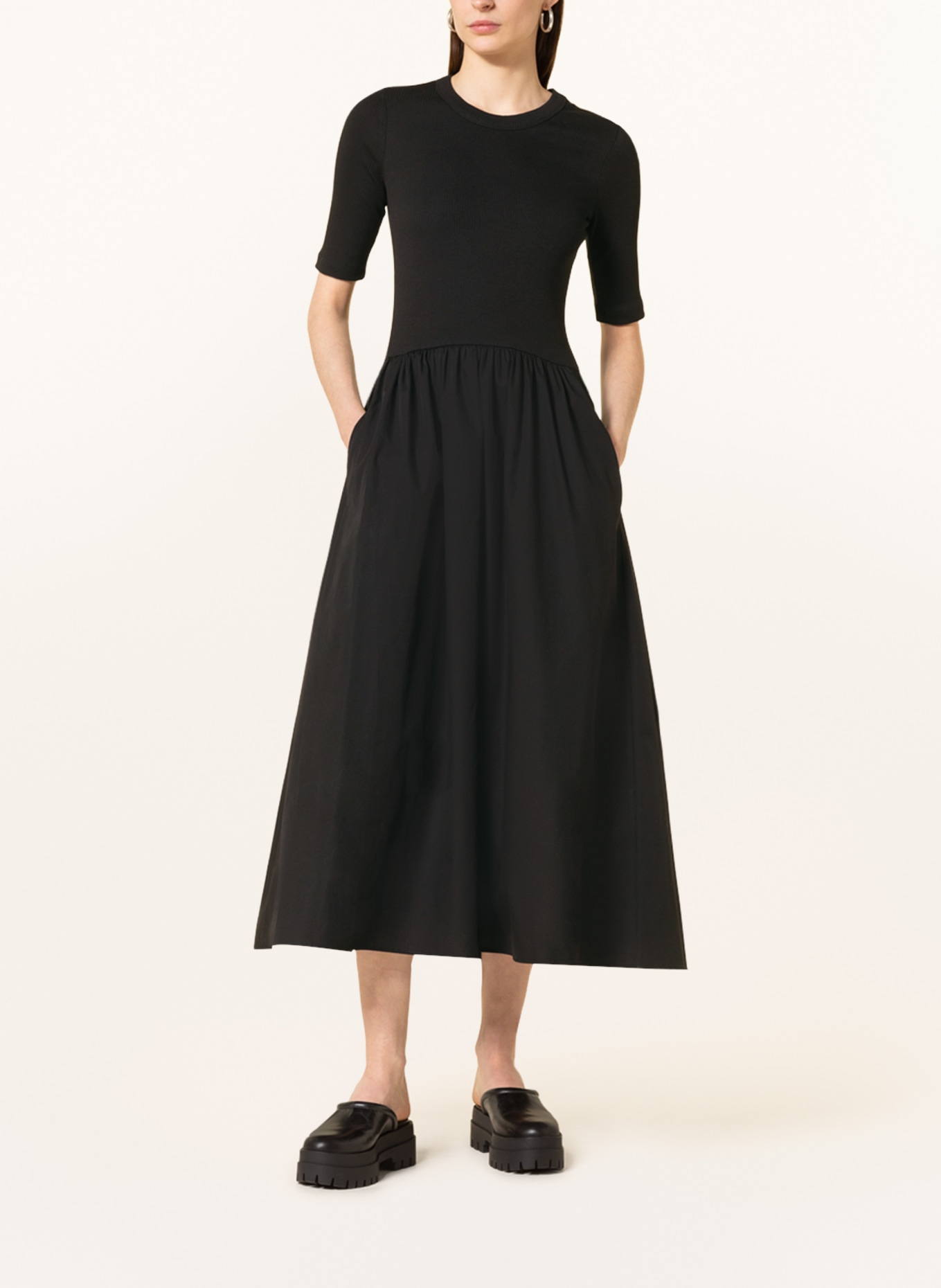 InWear Dress DAGNAMAIW in mixed materials, Color: BLACK (Image 2)