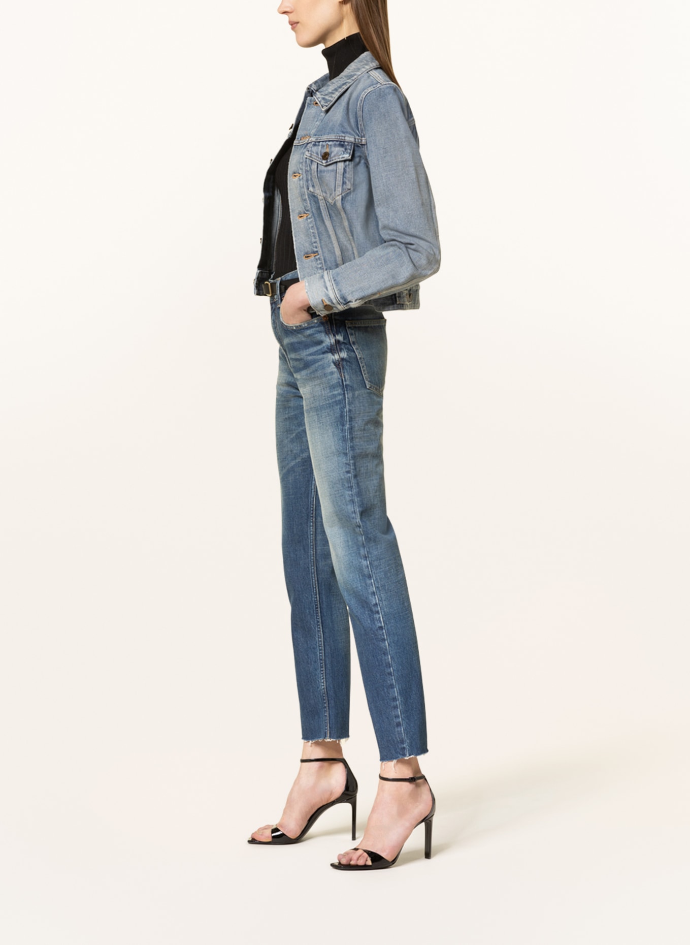 SAINT LAURENT Straight Jeans, Farbe: 4296 AUTHENTIC VINTAGE BL (Bild 4)
