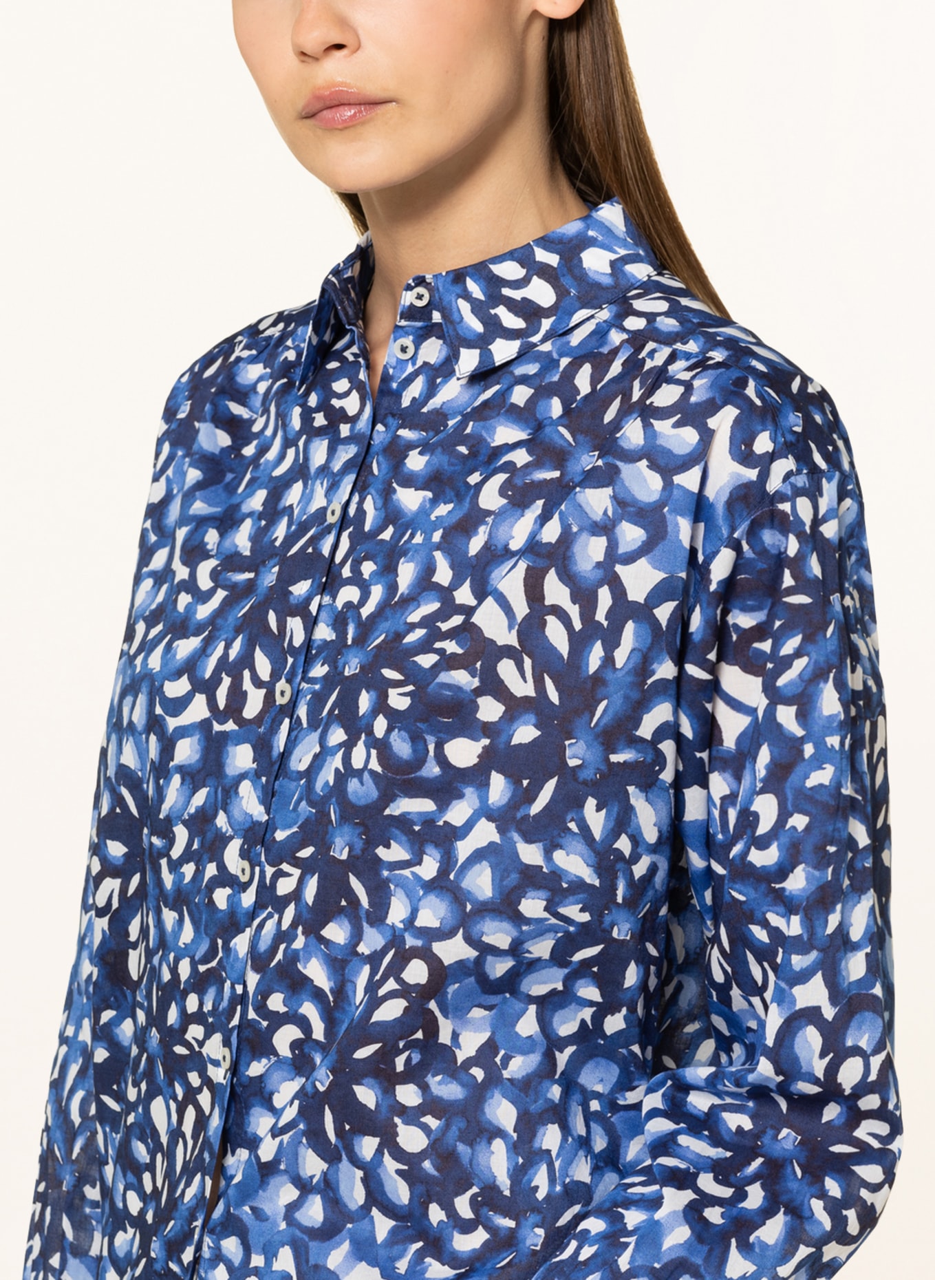 Marc O'Polo Shirt blouse, Color: BLUE/ WHITE (Image 4)