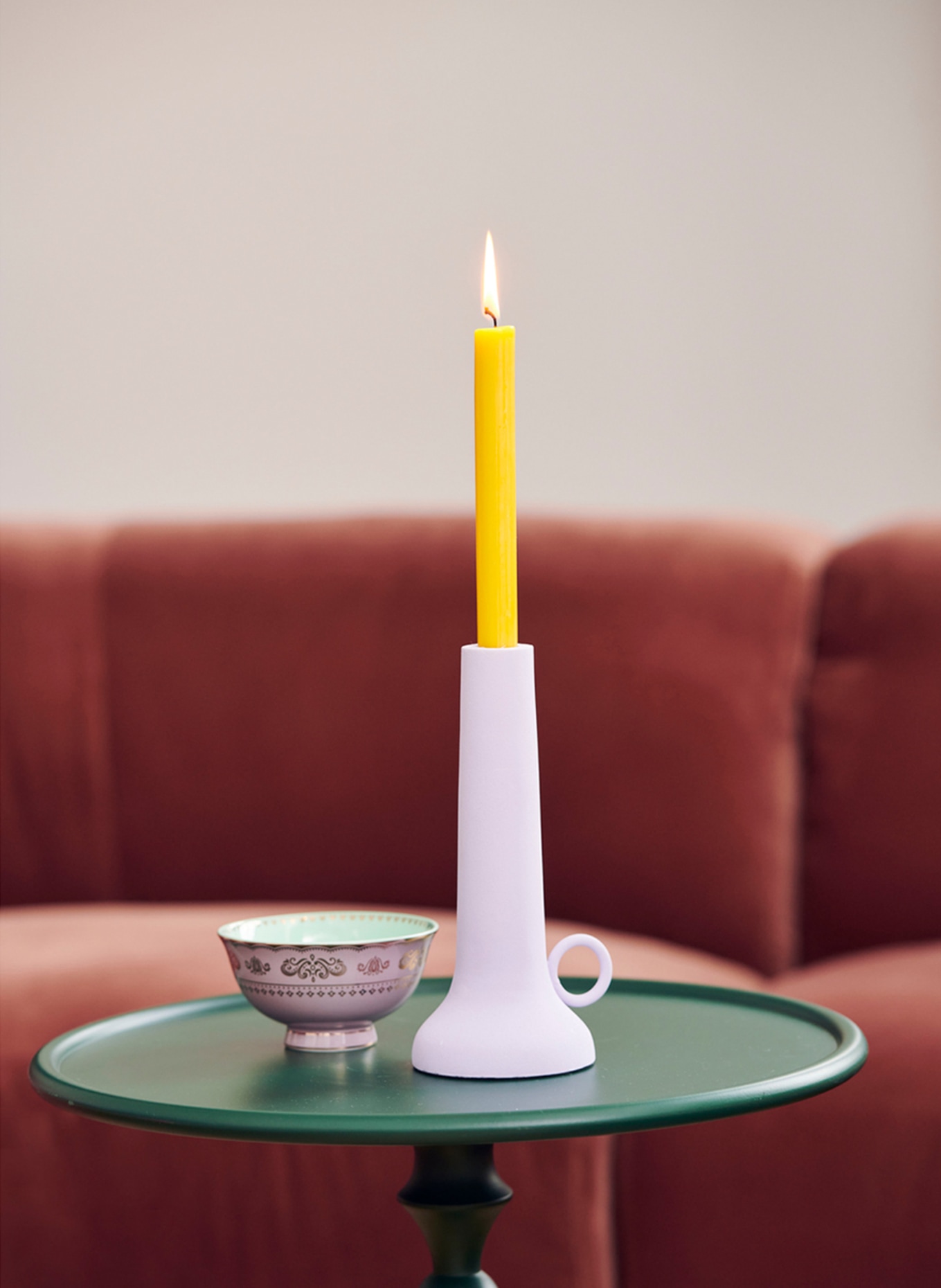 POLSPOTTEN Candleholder SPARTAN SMALL, Color: LIGHT PURPLE (Image 3)