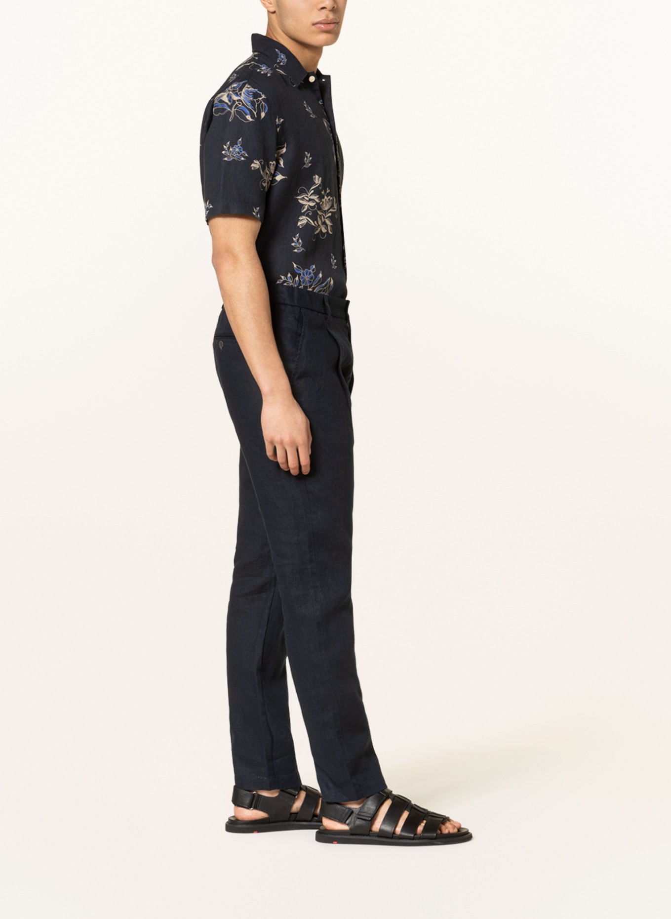 Marc O'Polo Leinen-Chino OSBY Tapered Fit: DUNKELBLAU