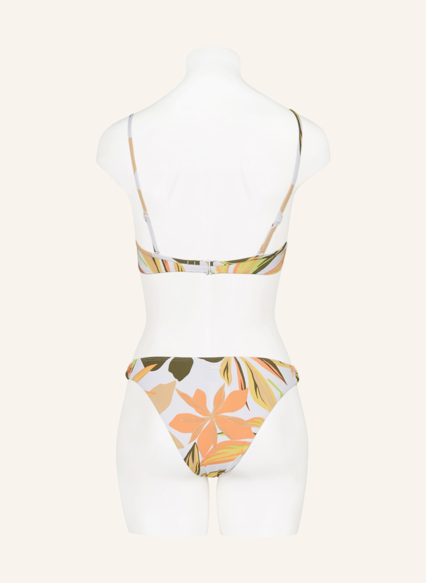 ROXY Bralette-Bikini-Top PRINTED BEACH CLASSICS, Farbe: WEISS/ BEIGE/ HELLORANGE (Bild 3)