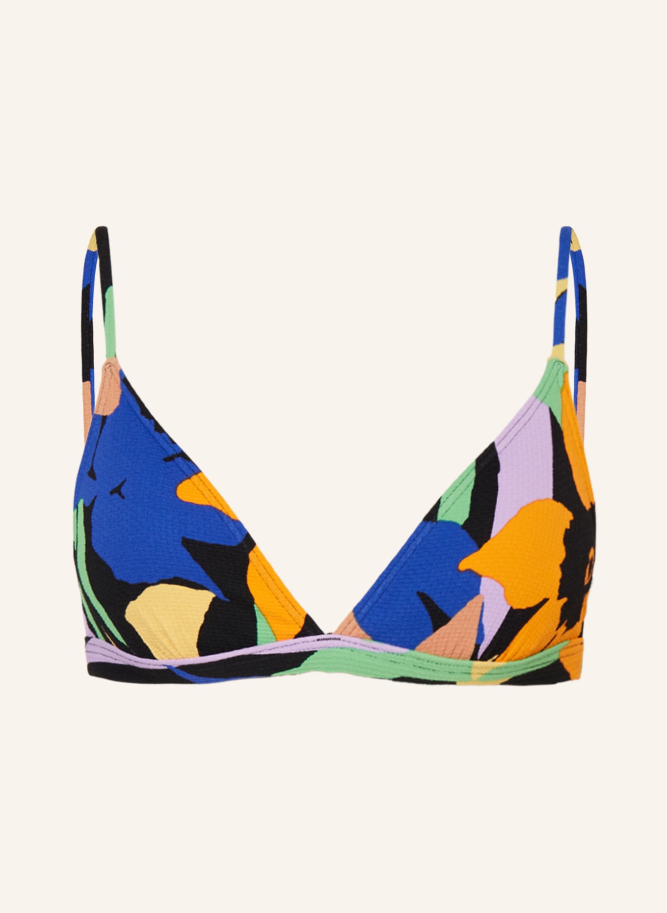 ROXY Bralette-Bikini-Top COLOR JAM, Farbe: BLAU/ SCHWARZ/ ORANGE (Bild 1)