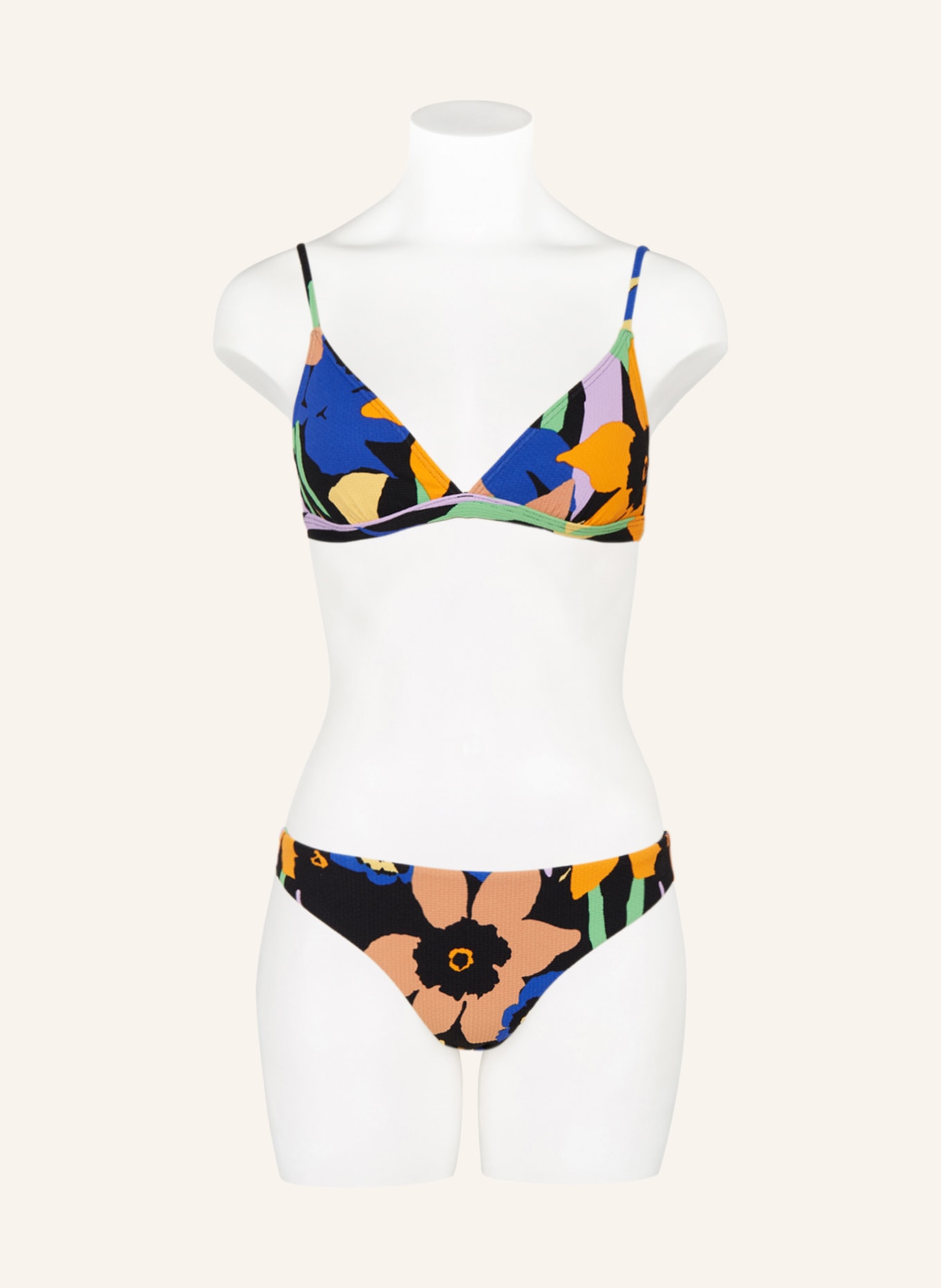 ROXY Bralette bikini top COLOR JAM, Color: BLUE/ BLACK/ ORANGE (Image 2)