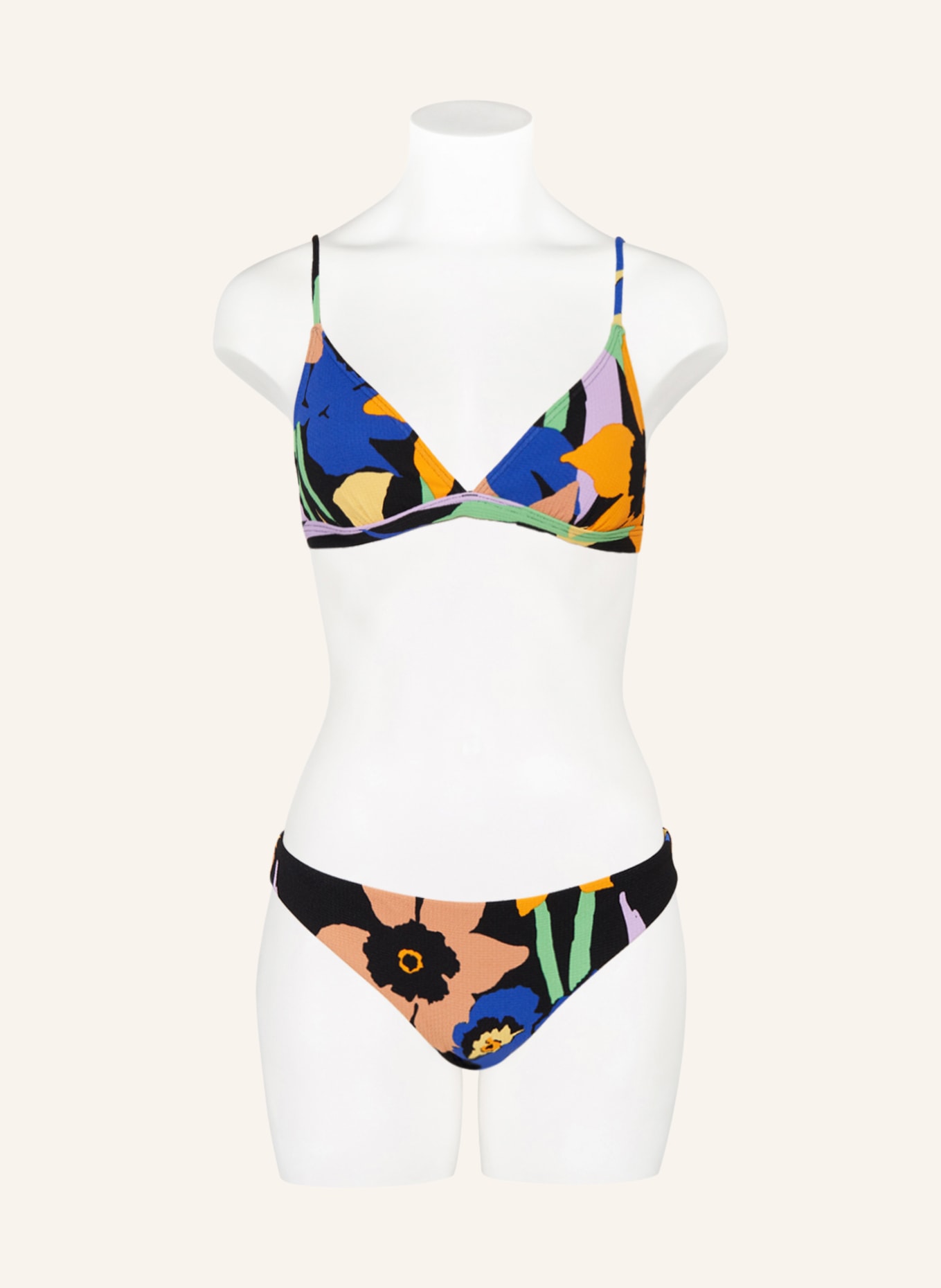 ROXY Brazilian-Bikini-Hose COLOR JAM, Farbe: BLAU/ SCHWARZ/ HELLGRÜN (Bild 2)