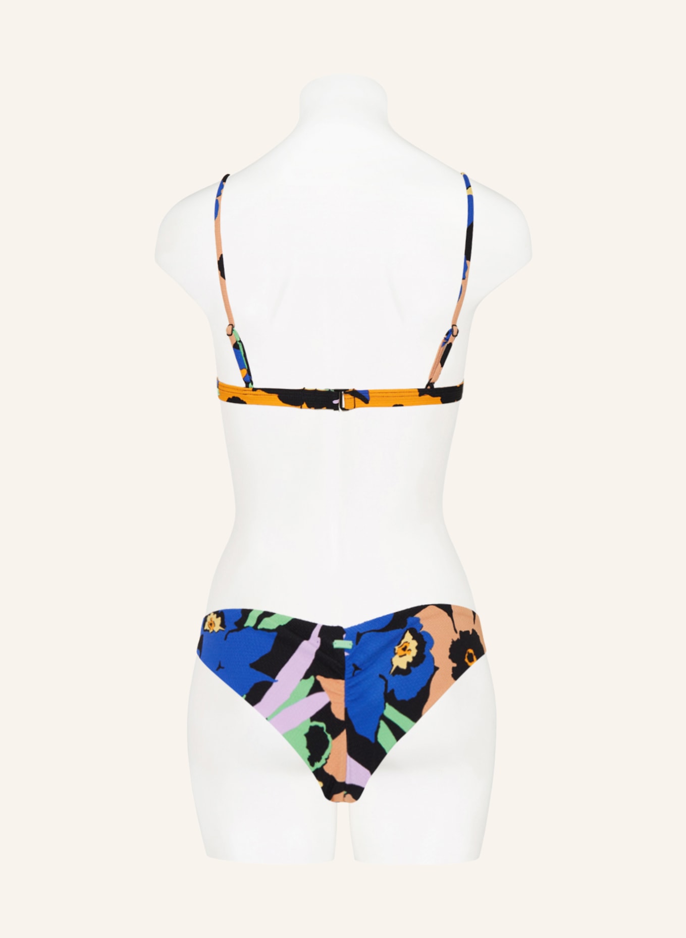 ROXY Brazilian-Bikini-Hose COLOR JAM, Farbe: BLAU/ SCHWARZ/ HELLGRÜN (Bild 3)