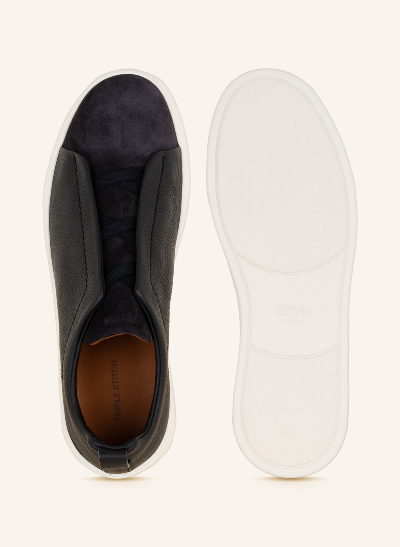 ZEGNA Slip-on-Sneaker TRIPLE STITCH, Farbe: DUNKELBLAU (Bild 5)