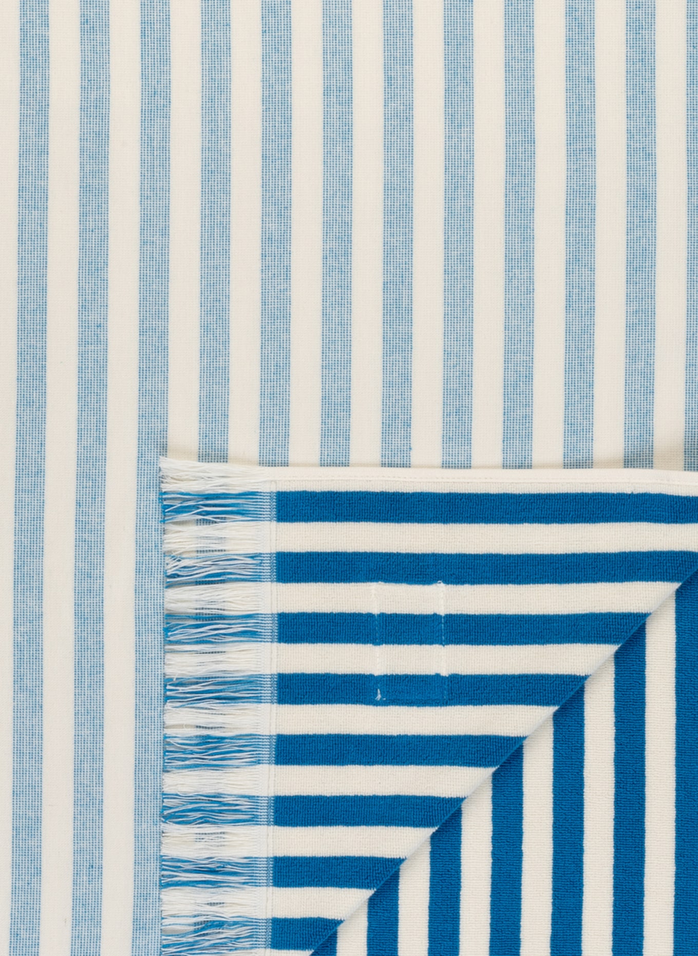 Marc O'Polo Beach towel LEVAR, Color: LIGHT BLUE/ WHITE (Image 2)