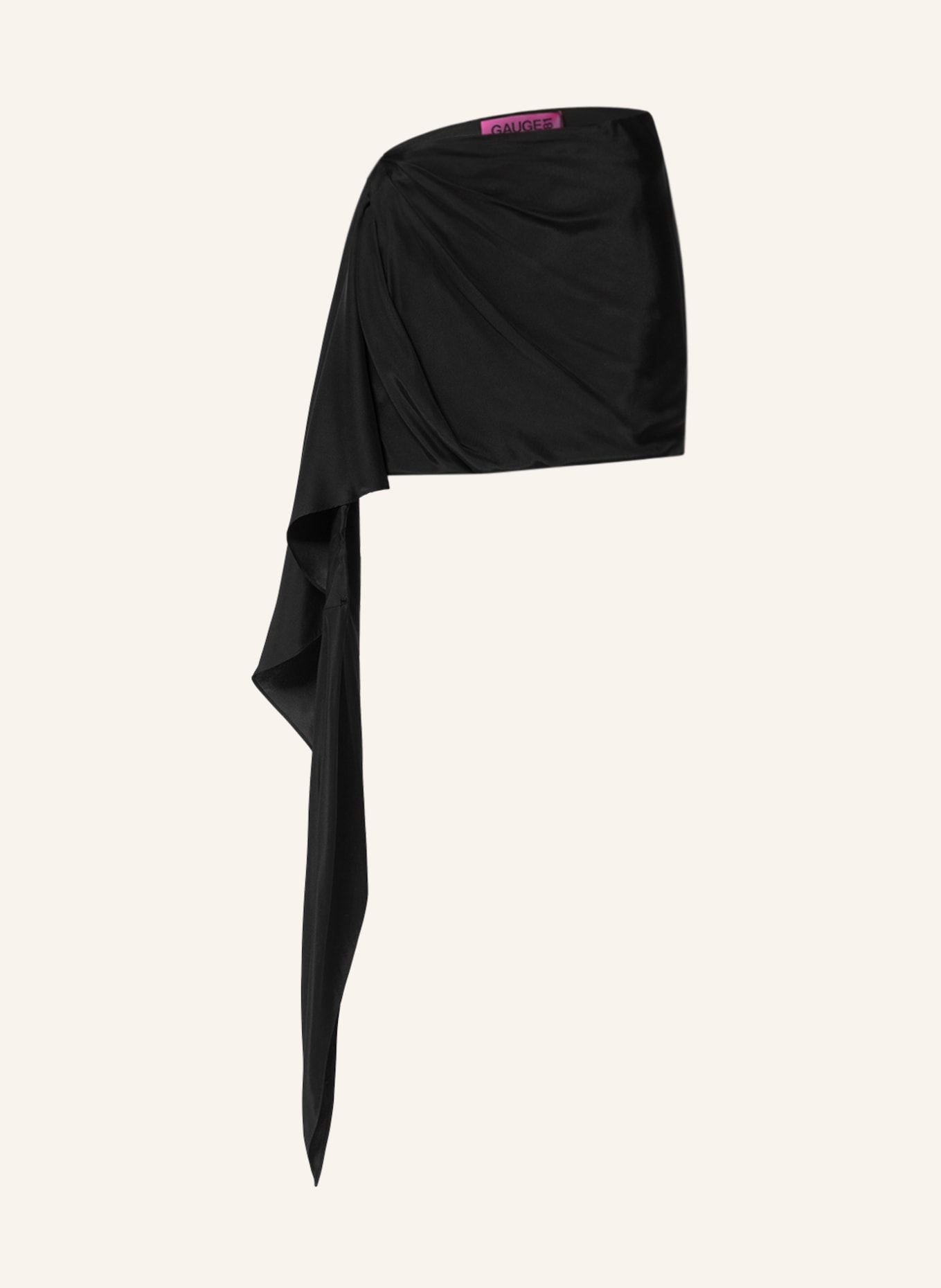 GAUGE81 Silk skirt HIMEJI, Color: BLACK (Image 1)