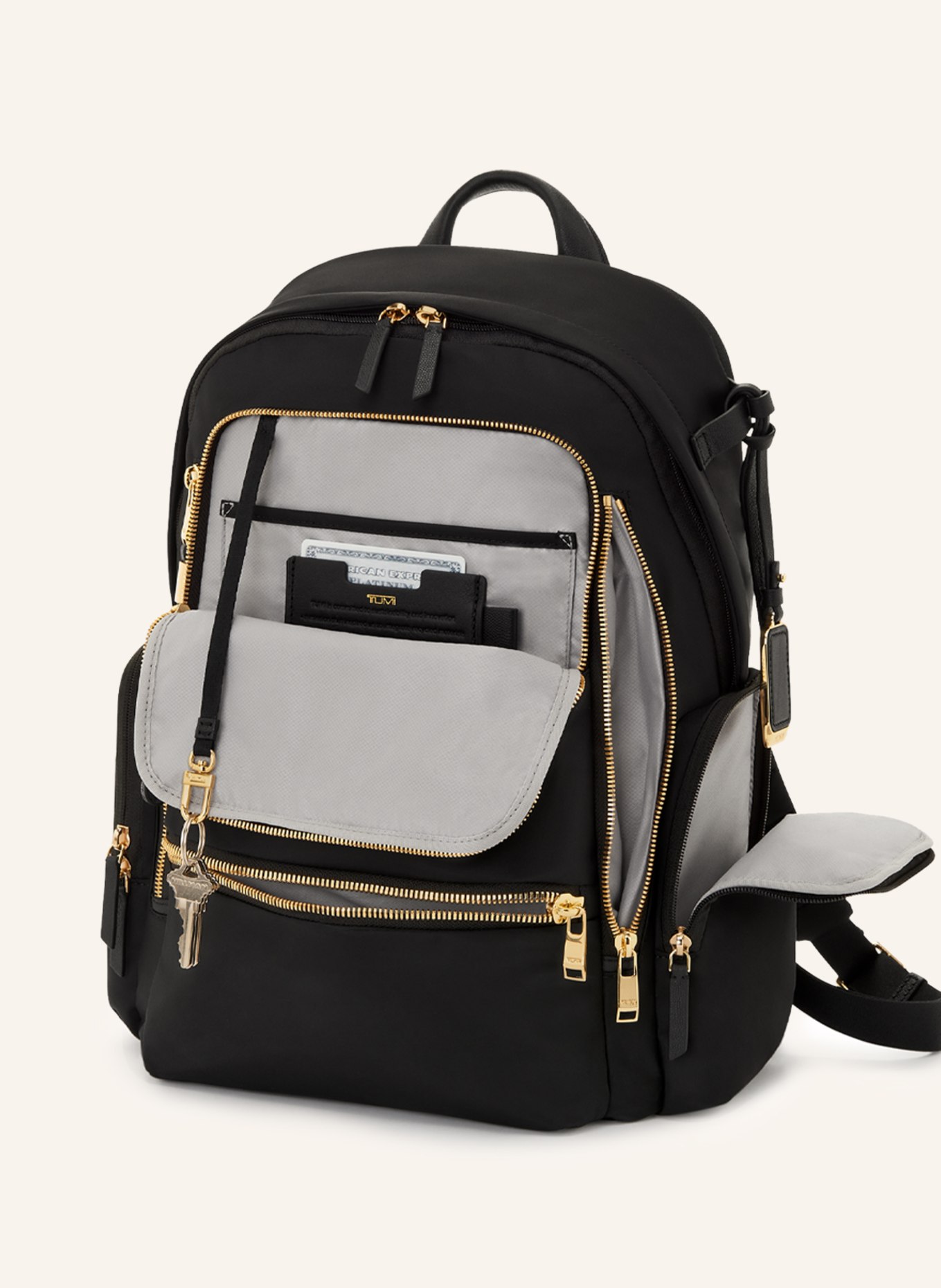TUMI VOYAGEUR backpack CELINA with laptop compartment, Color: BLACK (Image 2)