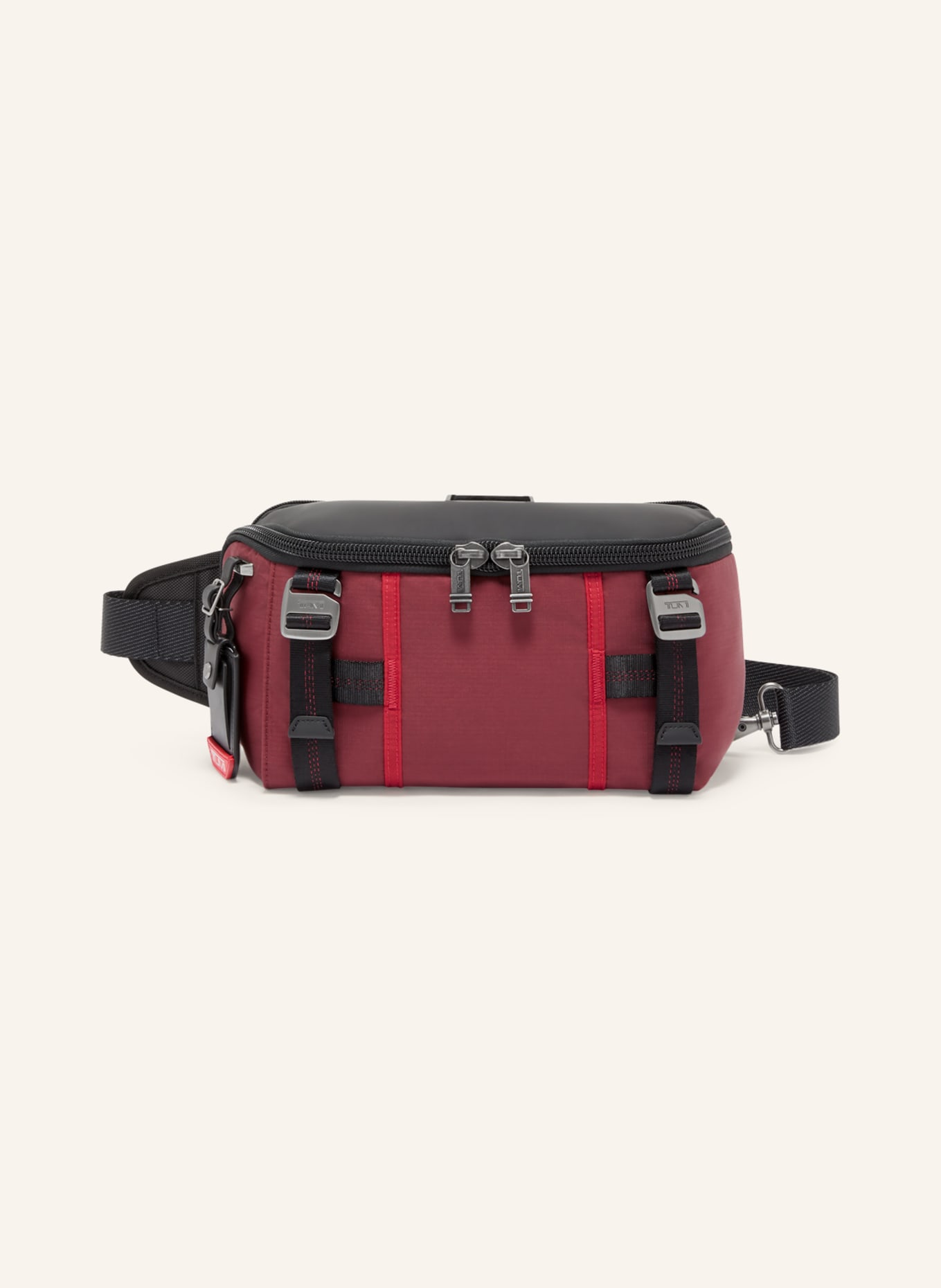 TUMI ALPHA BRAVO shoulder bag PLATOON, Color: BLACK/ RED (Image 1)