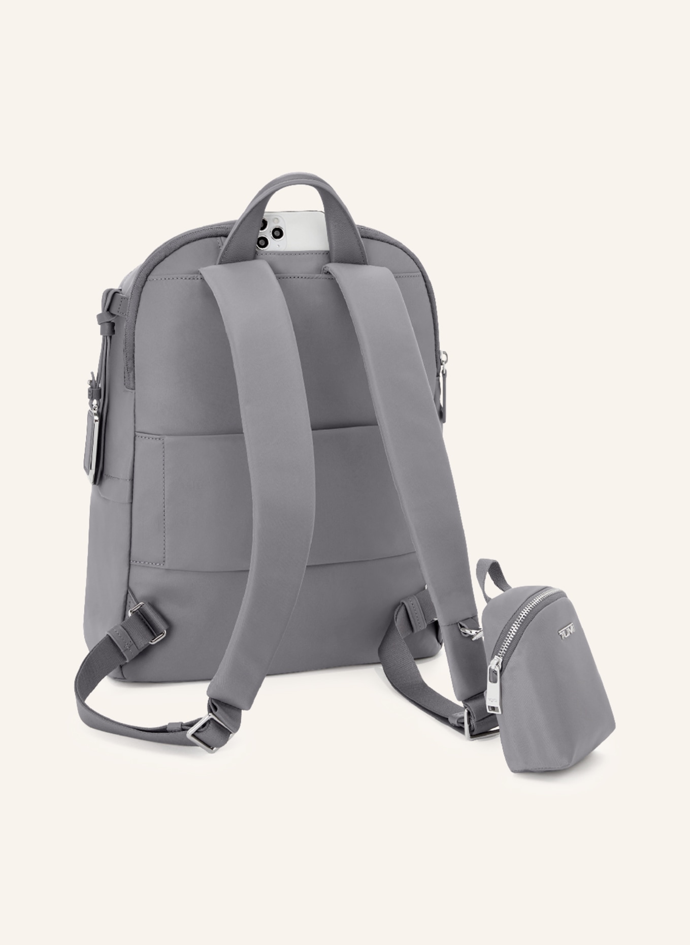 TUMI VOYAGEUR backpack HALSEY with laptop compartment, Color: GRAY (Image 4)