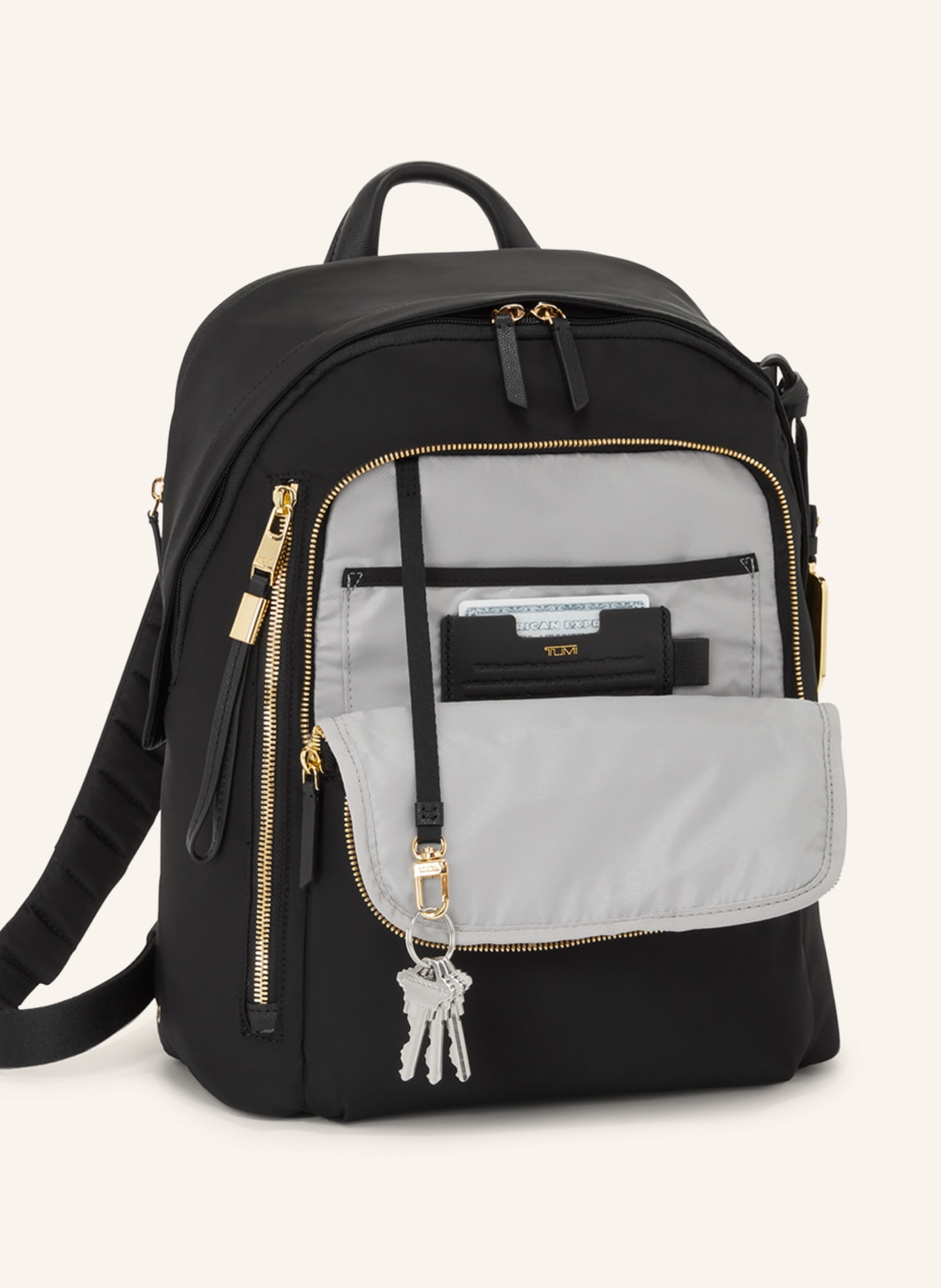 TUMI VOYAGEUR backpack HALSEY with laptop compartment, Color: BLACK (Image 3)