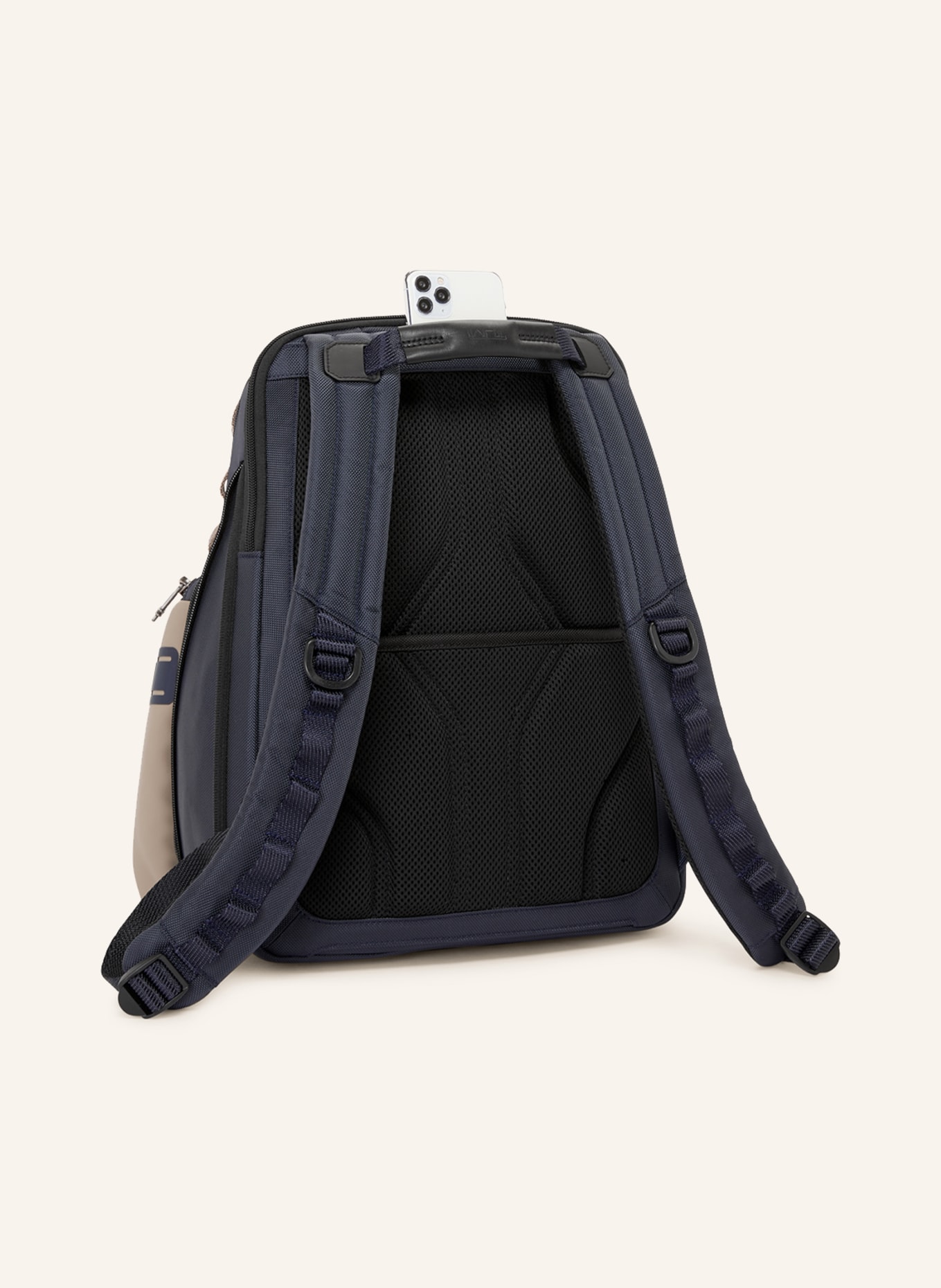 TUMI ALPHA BRAVO backpack NAVIGATION with laptop compartment, Color: DARK BLUE/ BEIGE (Image 4)