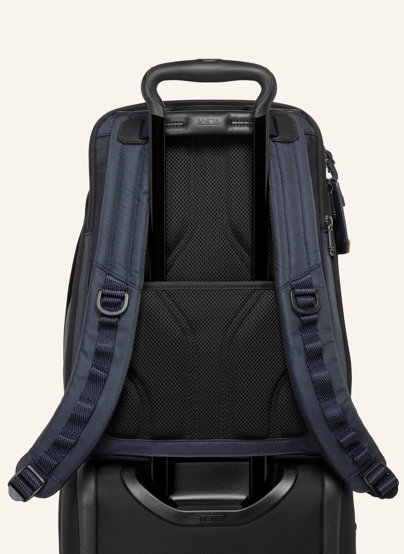 TUMI ALPHA BRAVO backpack NAVIGATION with laptop compartment, Color: DARK BLUE/ BEIGE (Image 6)