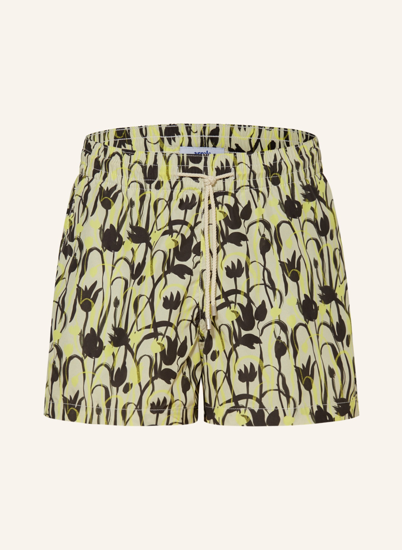 arrels BARCELONA Swim shorts BEIGE TULIPS × CECILIA CARLSTED, Color: YELLOW/ BLACK (Image 1)