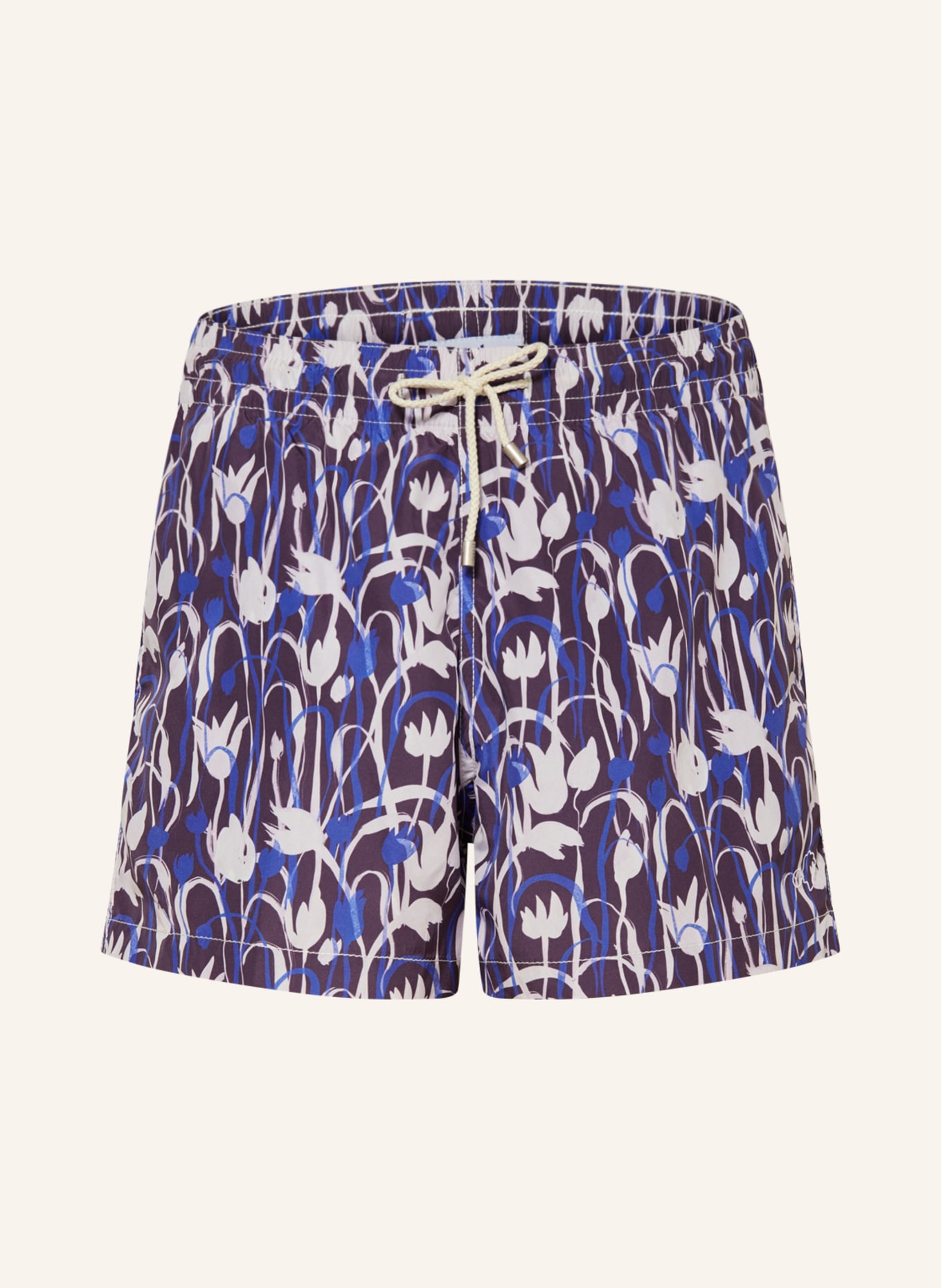 arrels BARCELONA Swim shorts PURPLE TULIPS × CECILIA CARSTED, Color: DARK BLUE/ BLUE/ LIGHT PURPLE (Image 1)