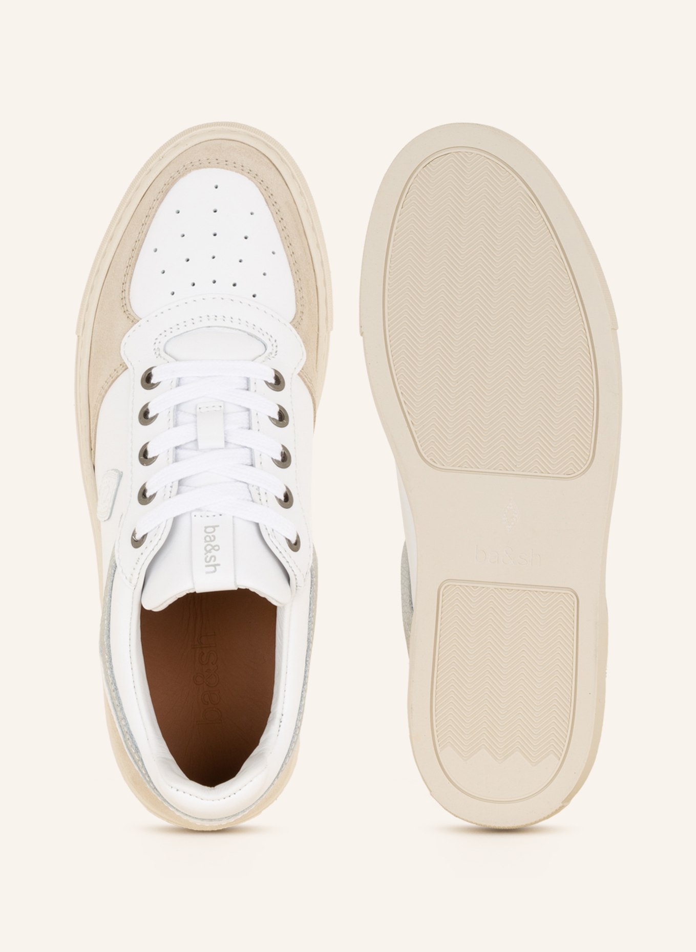 leather high-top sneakers CRUSH WHITE // ba&sh US