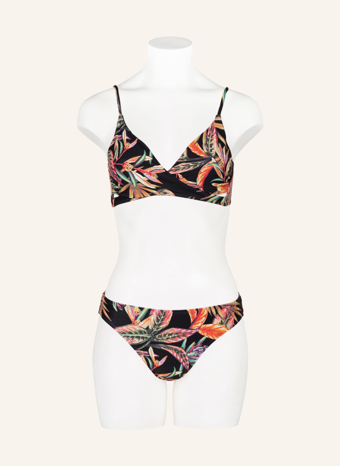 O'NEILL Bralette-Bikini-Top BAAY, Farbe: SCHWARZ/ ROT/ GRÜN (Bild 2)