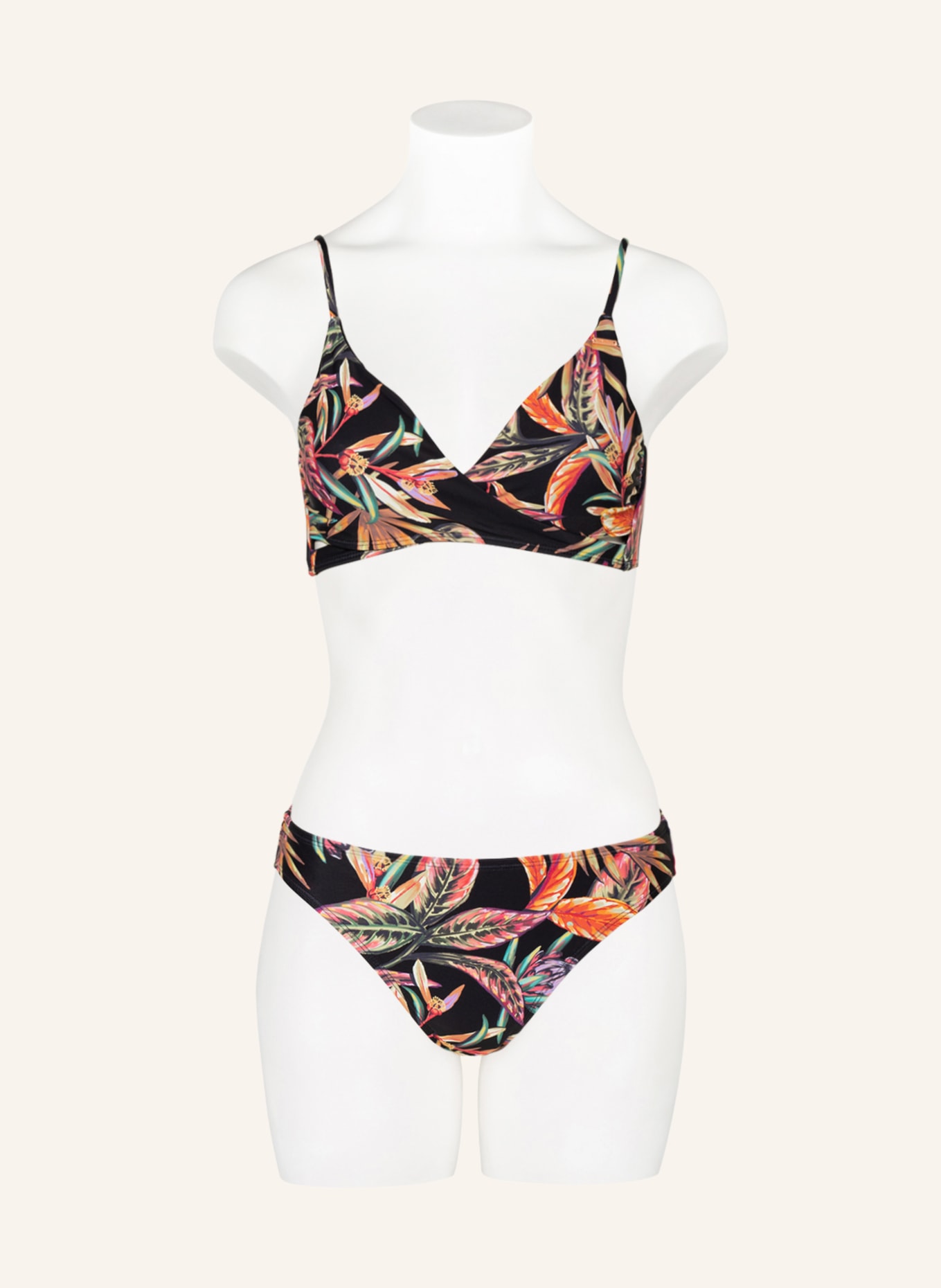 O'NEILL Basic bikini bottoms RITA, Color: BLACK/ ORANGE/ GREEN (Image 2)