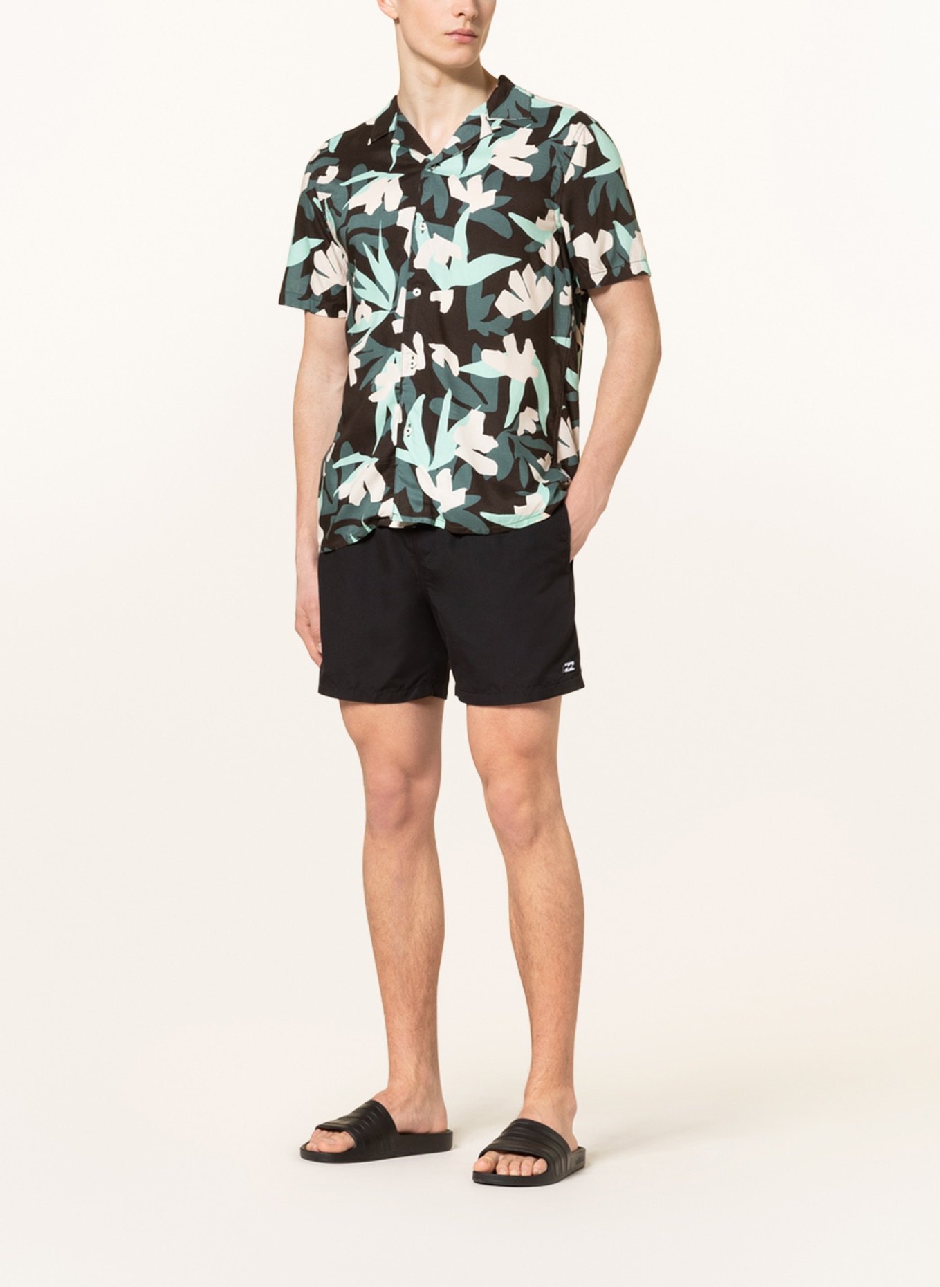 O'NEILL Resort shirt CAMORRO regular fit, Color: BLACK/ TURQUOISE/ CREAM (Image 2)