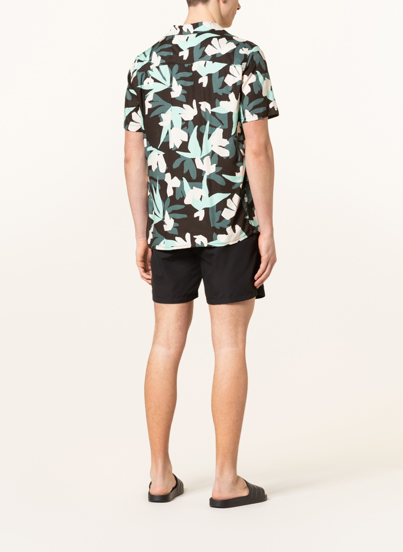O'NEILL Resort shirt CAMORRO regular fit, Color: BLACK/ TURQUOISE/ CREAM (Image 3)
