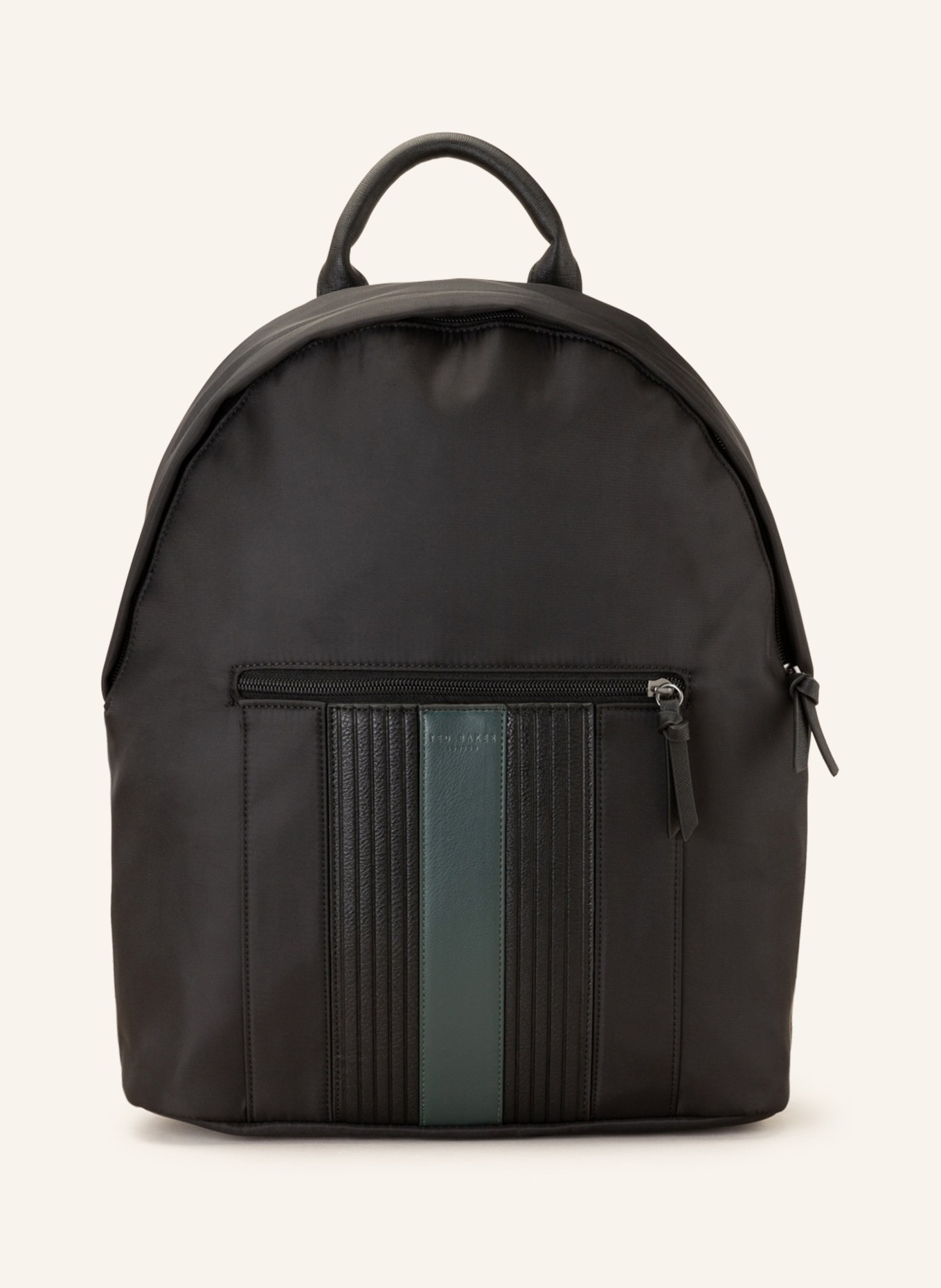 TED BAKER Backpack RUCKEN with laptop compartment, Color: BLACK/ DARK GREEN (Image 1)